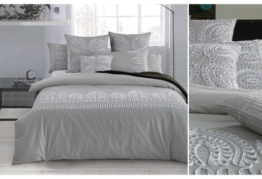 Johnson Home 7 Piece 300 Thread Count Fashion Bedding Set Ribbon Maze (King) - Bedding image 1