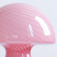 Glass Mushroom Table Lamp, Large Close Top, Pink - Home Decor image 8