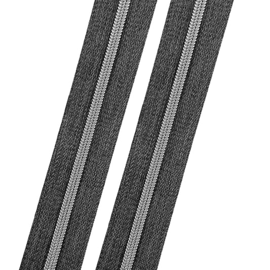 Black Jeans - #5 Silver Nylon Coil Zipper Tape - Misc image 1