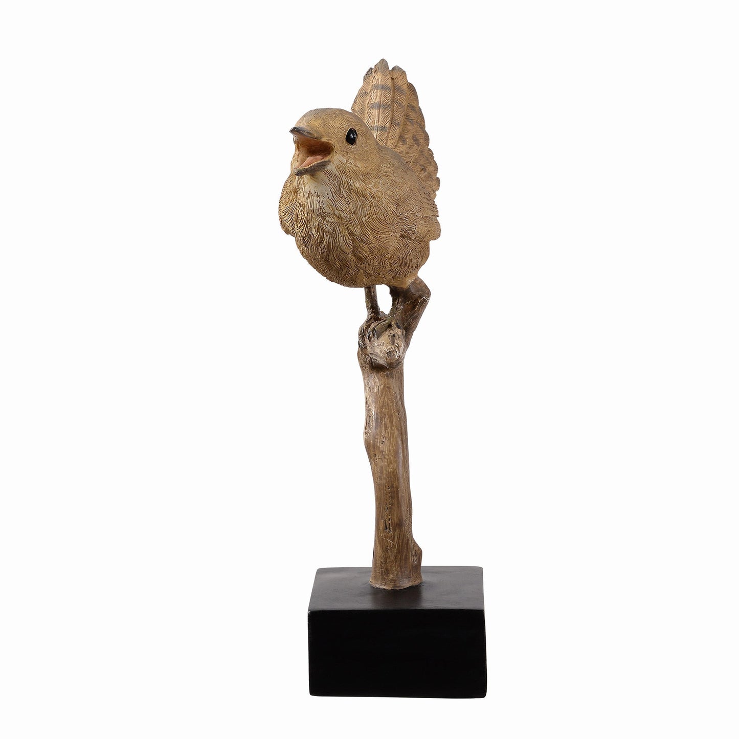 53008-D - Sing Bird On Branch Lifelike Resin Bird Home Tabletop Decor - Furniture image 2