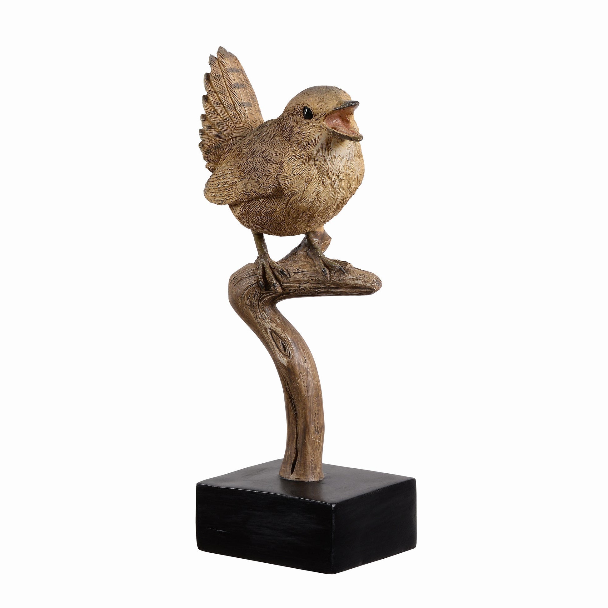 53008-D - Sing Bird On Branch Lifelike Resin Bird Home Tabletop Decor - Furniture image 3