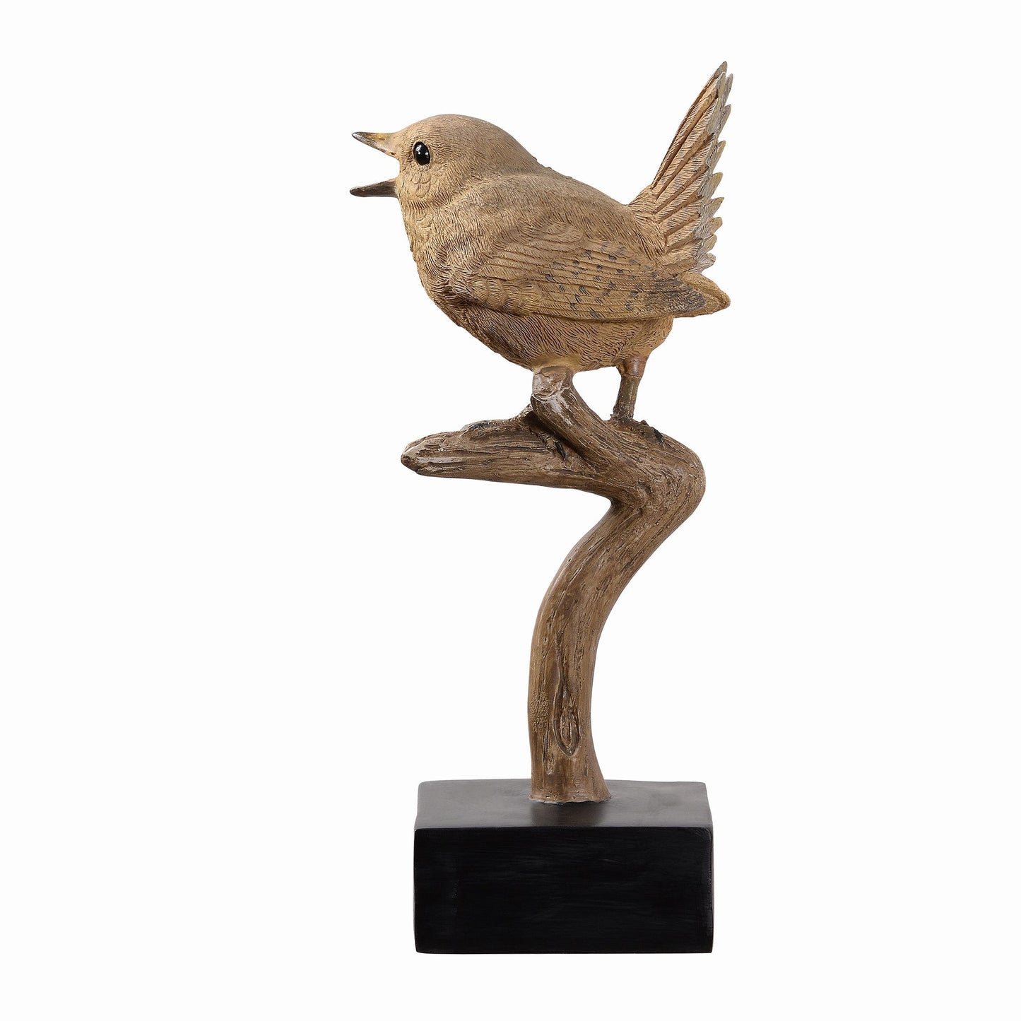 53008-D - Sing Bird On Branch Lifelike Resin Bird Home Tabletop Decor - Furniture image 6