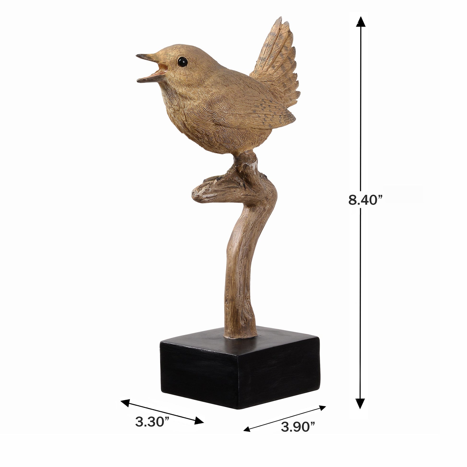 53008-D - Sing Bird On Branch Lifelike Resin Bird Home Tabletop Decor - Furniture image 8