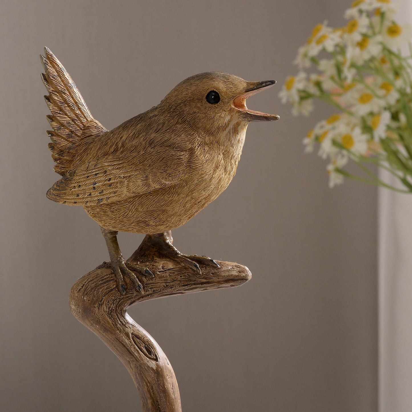 53008-D - Sing Bird On Branch Lifelike Resin Bird Home Tabletop Decor - Furniture image 11