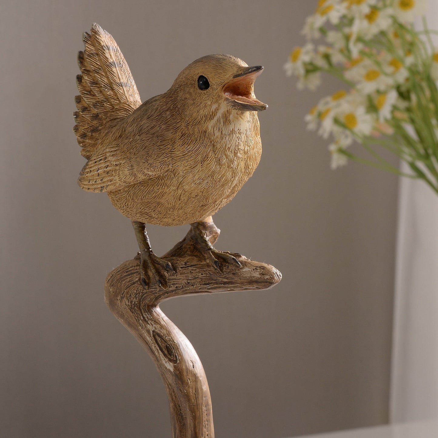 53008-D - Sing Bird On Branch Lifelike Resin Bird Home Tabletop Decor - Furniture image 12