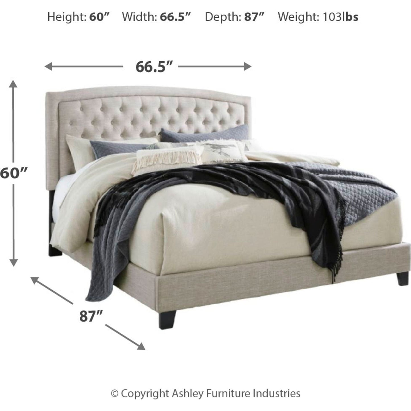 Jerary Upholstered Bed - Misc image 5
