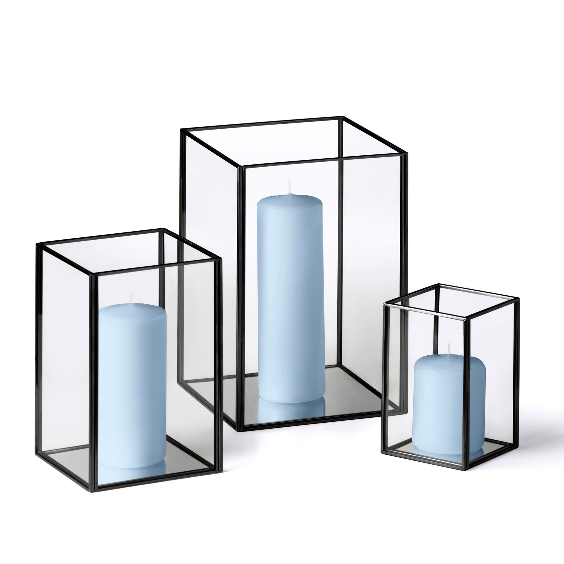 36 Slim Pillar Candles and Black Luxus Lanterns - Home Decor image 4