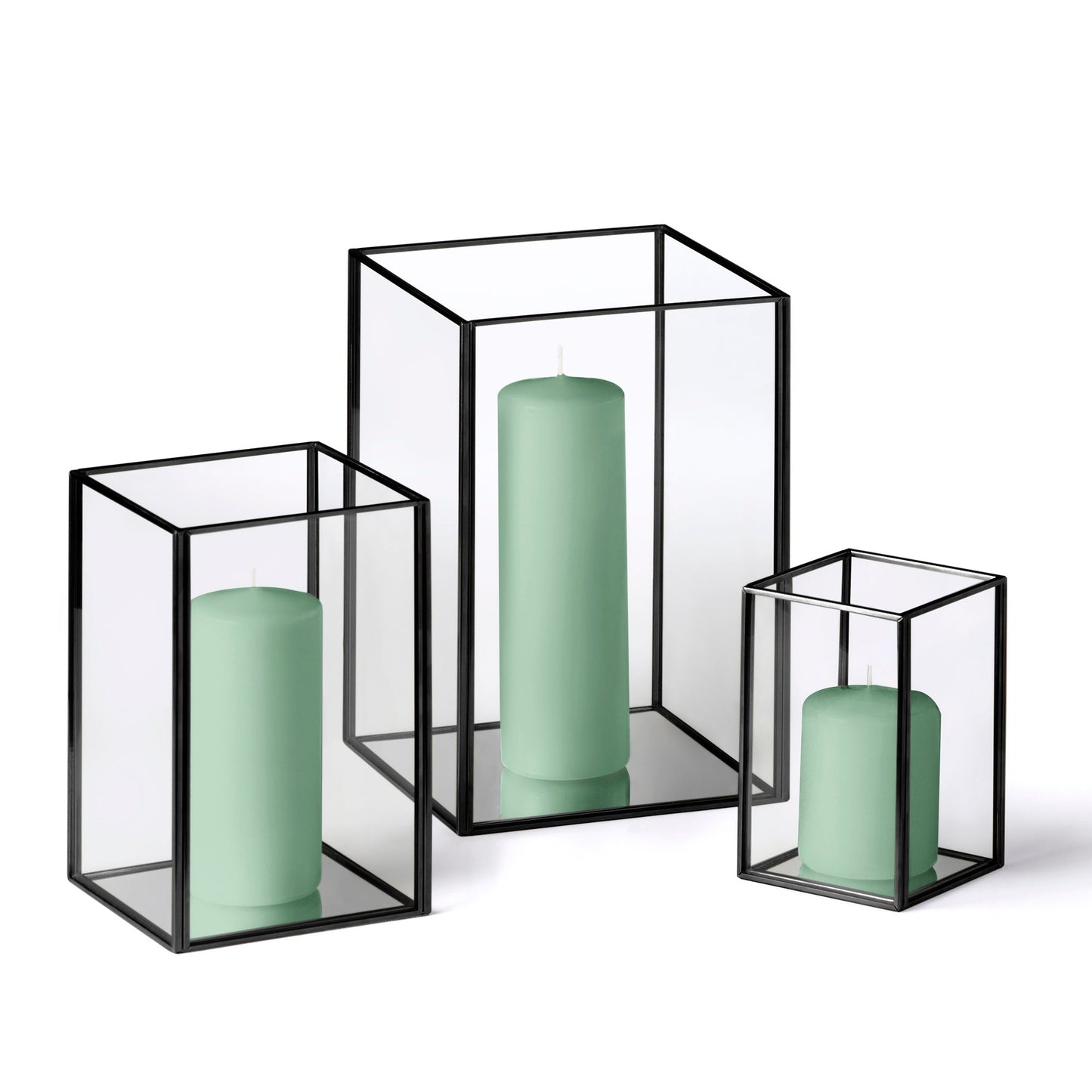 36 Slim Pillar Candles and Black Luxus Lanterns - Home Decor image 8