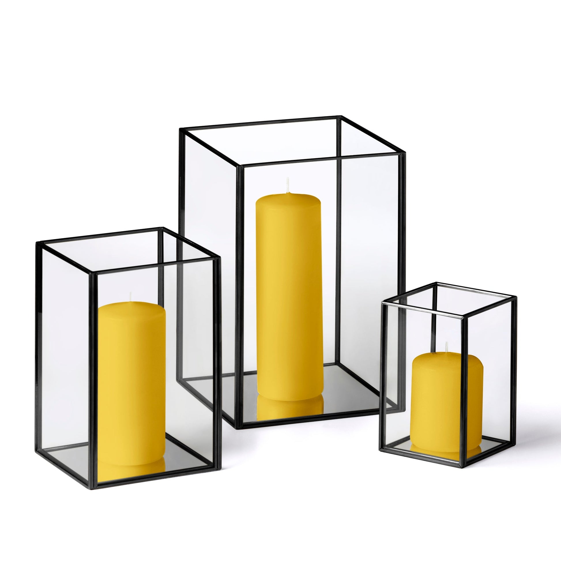 36 Slim Pillar Candles and Black Luxus Lanterns - Home Decor image 9