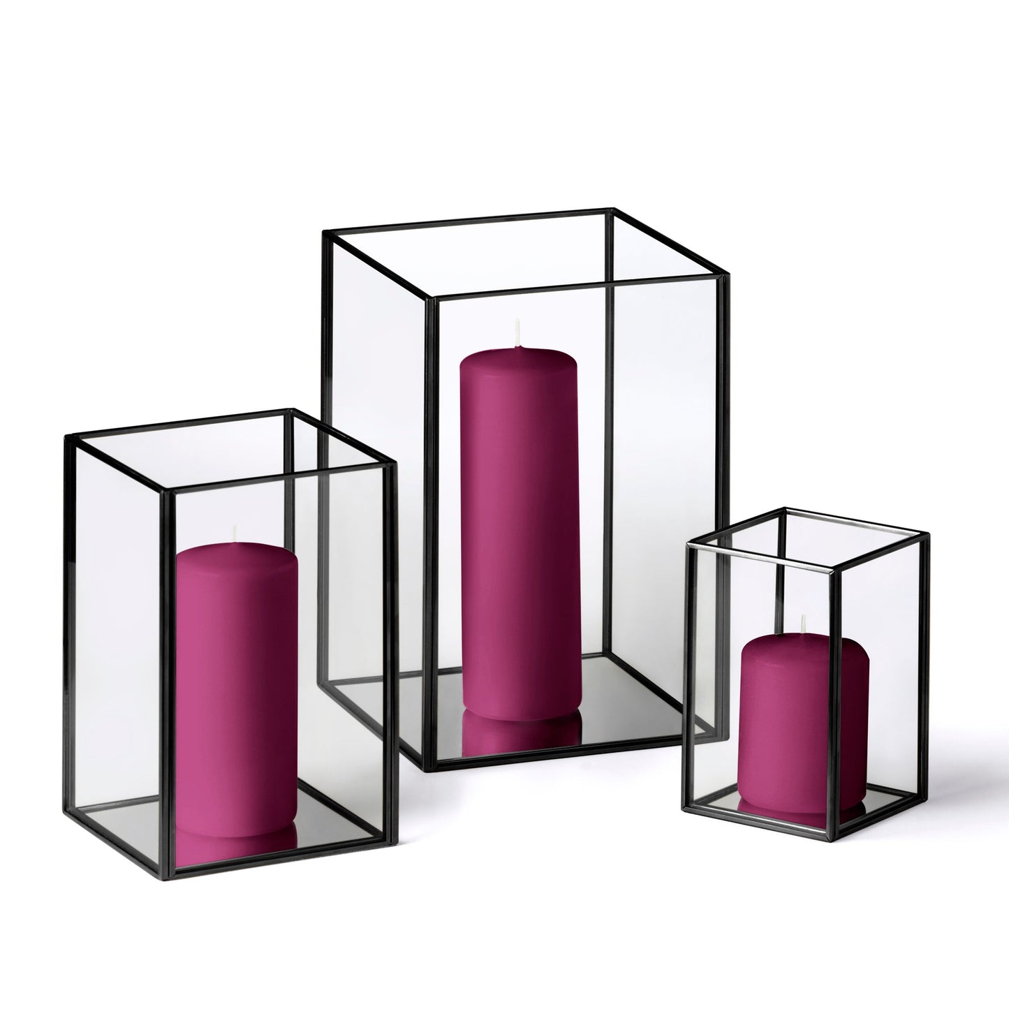 36 Slim Pillar Candles and Black Luxus Lanterns - Home Decor image 10