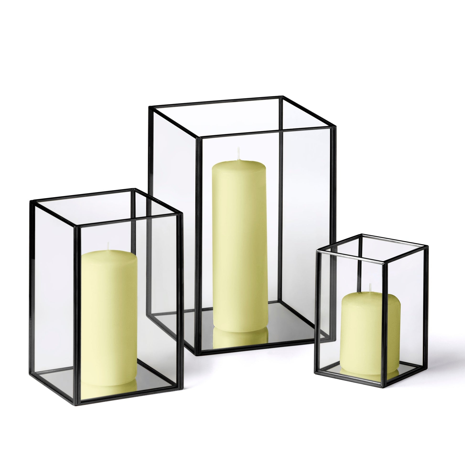 36 Slim Pillar Candles and Black Luxus Lanterns - Home Decor image 14