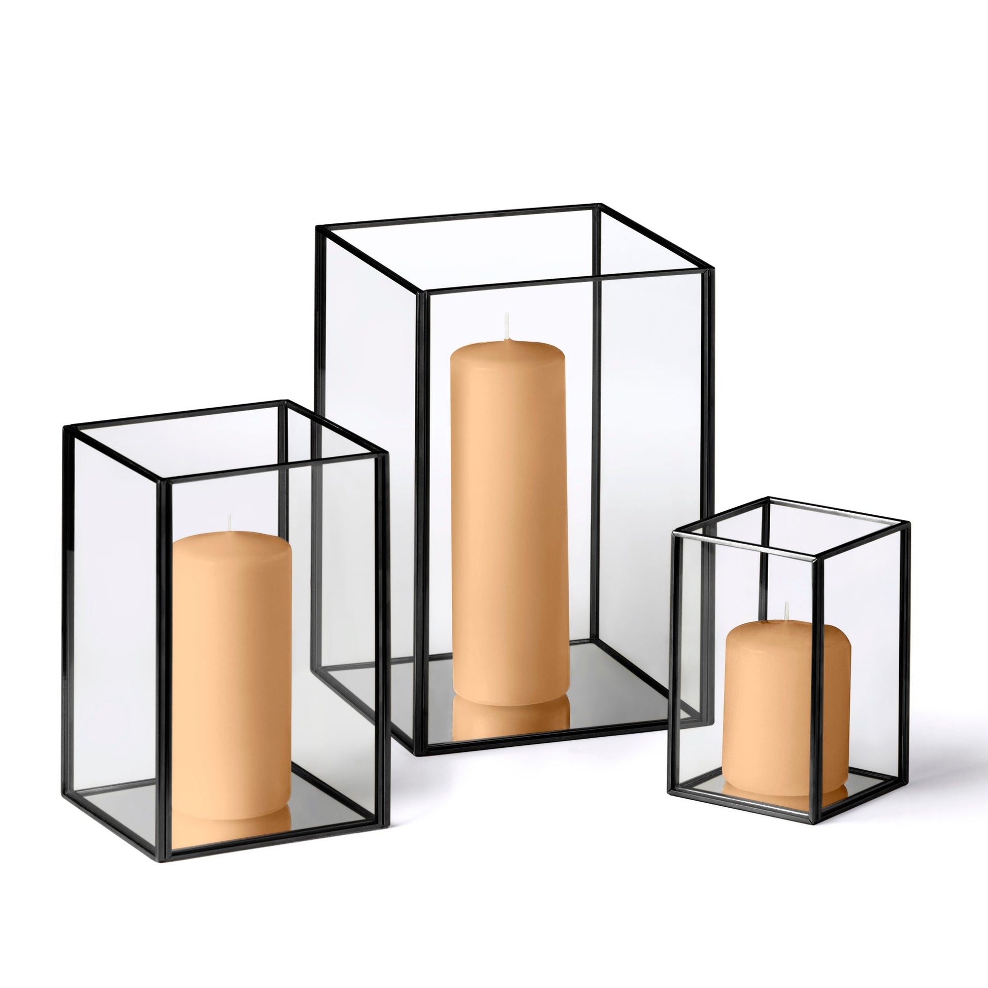 36 Slim Pillar Candles and Black Luxus Lanterns - Home Decor image 15
