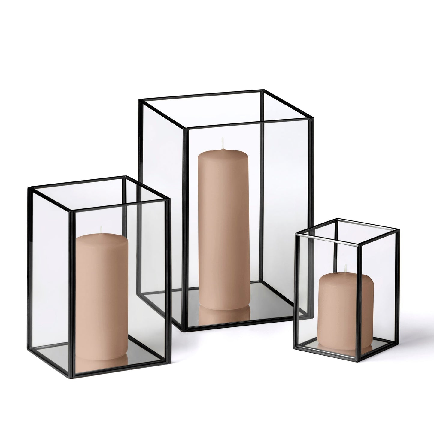 36 Slim Pillar Candles and Black Luxus Lanterns - Home Decor image 46