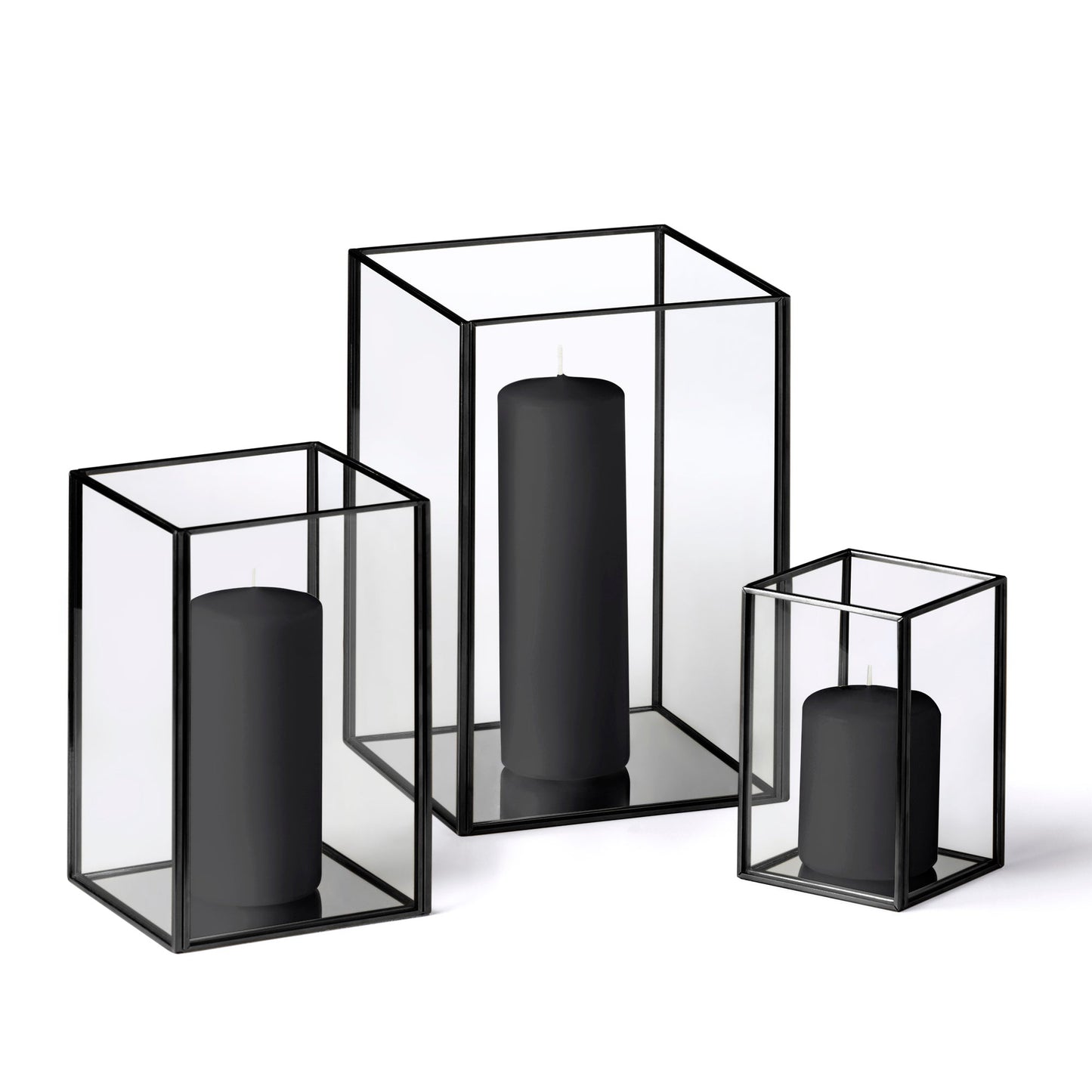 36 Slim Pillar Candles and Black Luxus Lanterns - Home Decor image 25