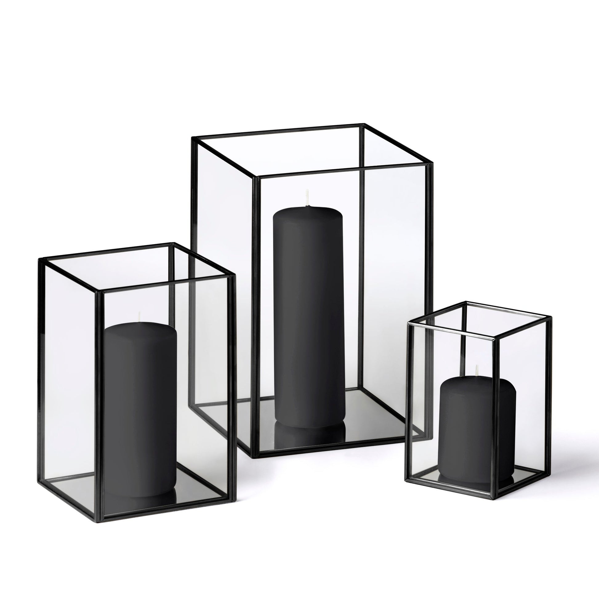 36 Slim Pillar Candles and Black Luxus Lanterns - Home Decor image 25