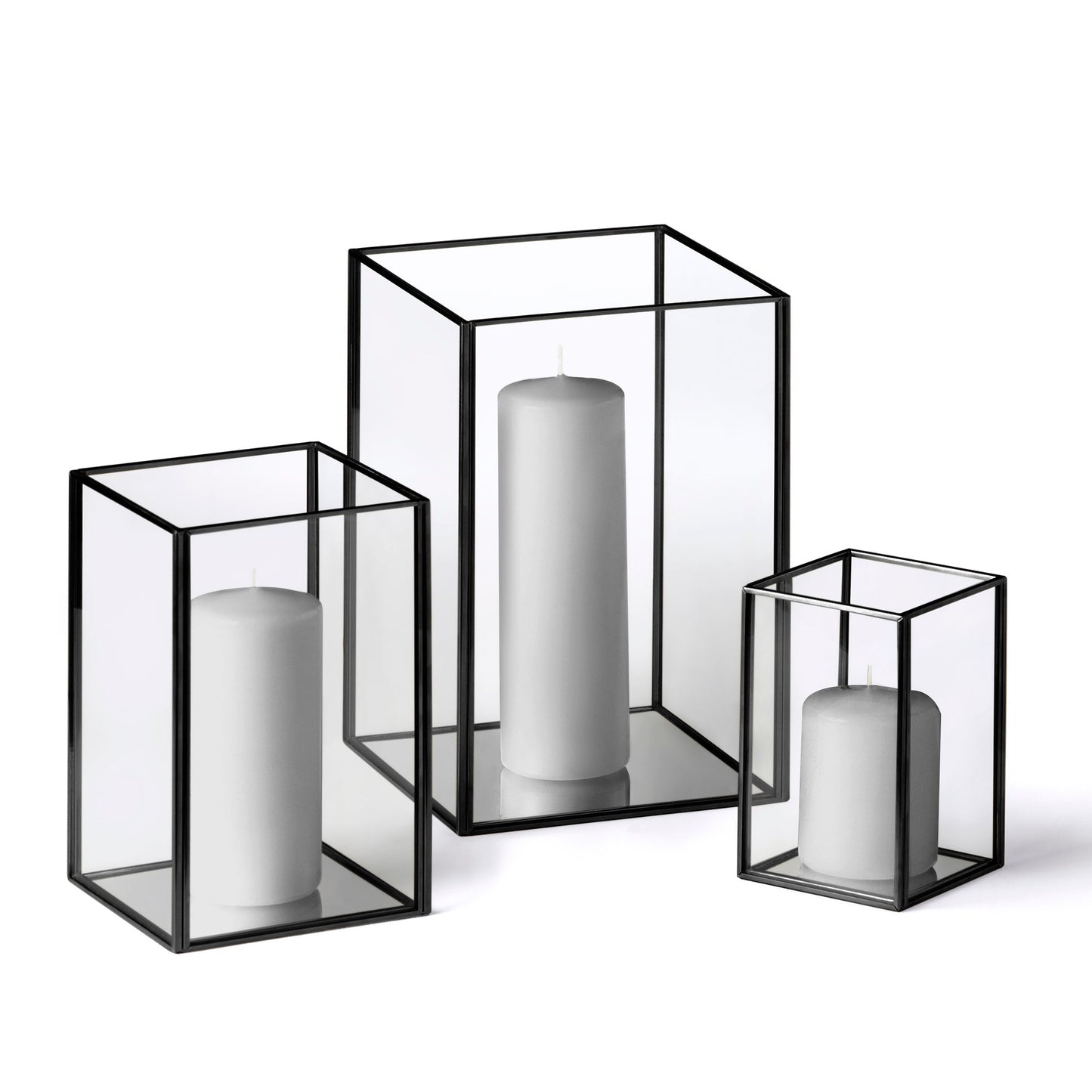 36 Slim Pillar Candles and Black Luxus Lanterns - Home Decor image 27