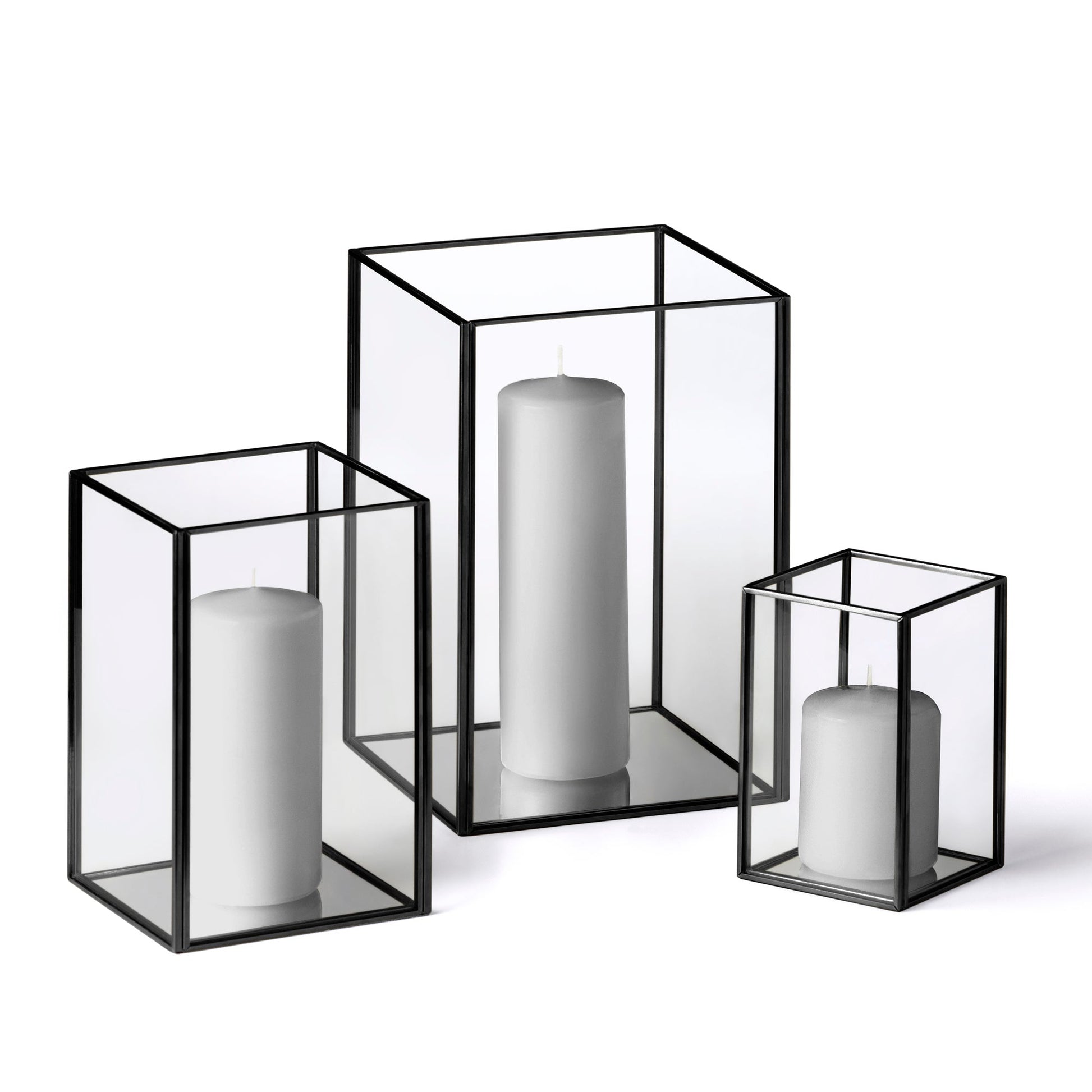 36 Slim Pillar Candles and Black Luxus Lanterns - Home Decor image 27