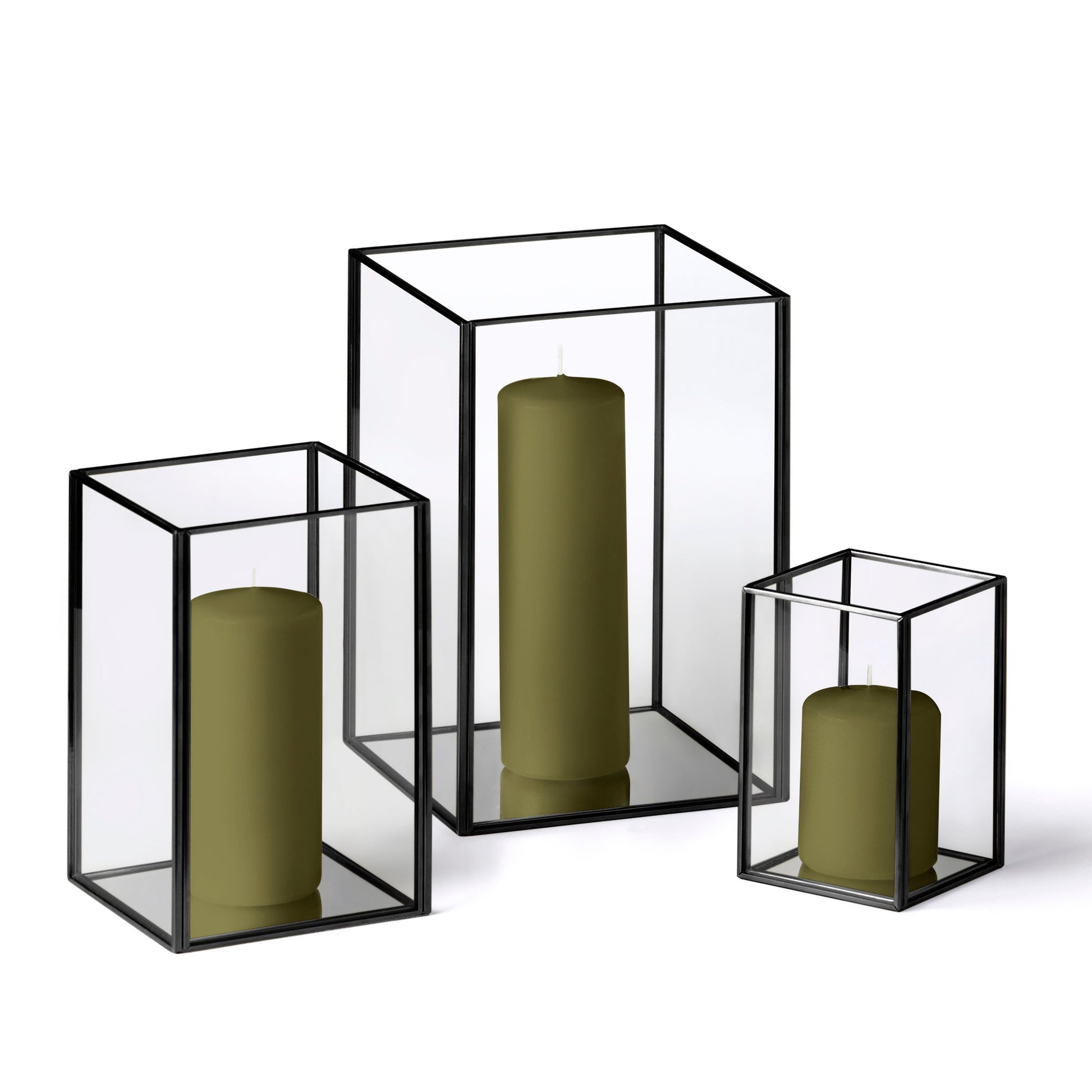 36 Slim Pillar Candles and Black Luxus Lanterns - Home Decor image 28