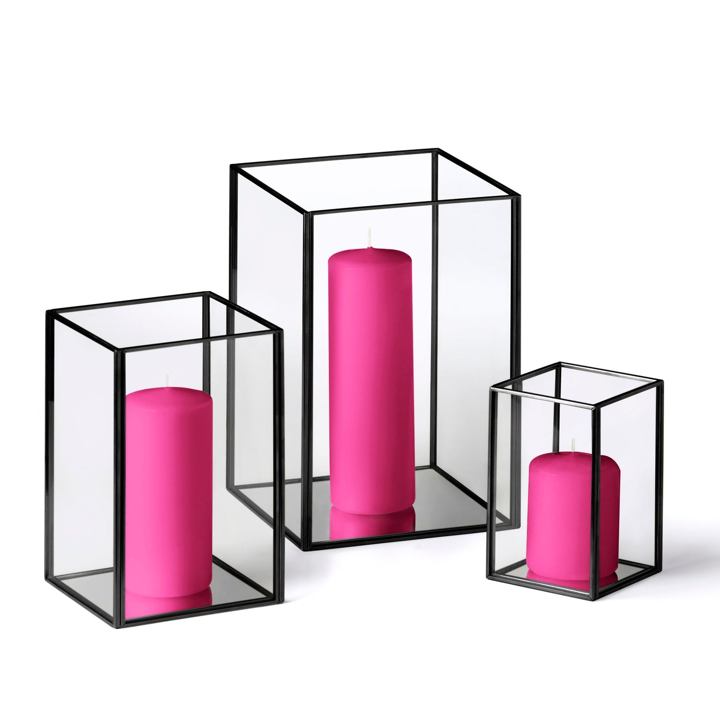 36 Slim Pillar Candles and Black Luxus Lanterns - Home Decor image 30