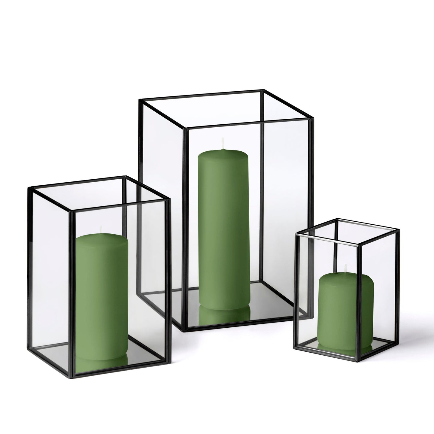 36 Slim Pillar Candles and Black Luxus Lanterns - Home Decor image 31
