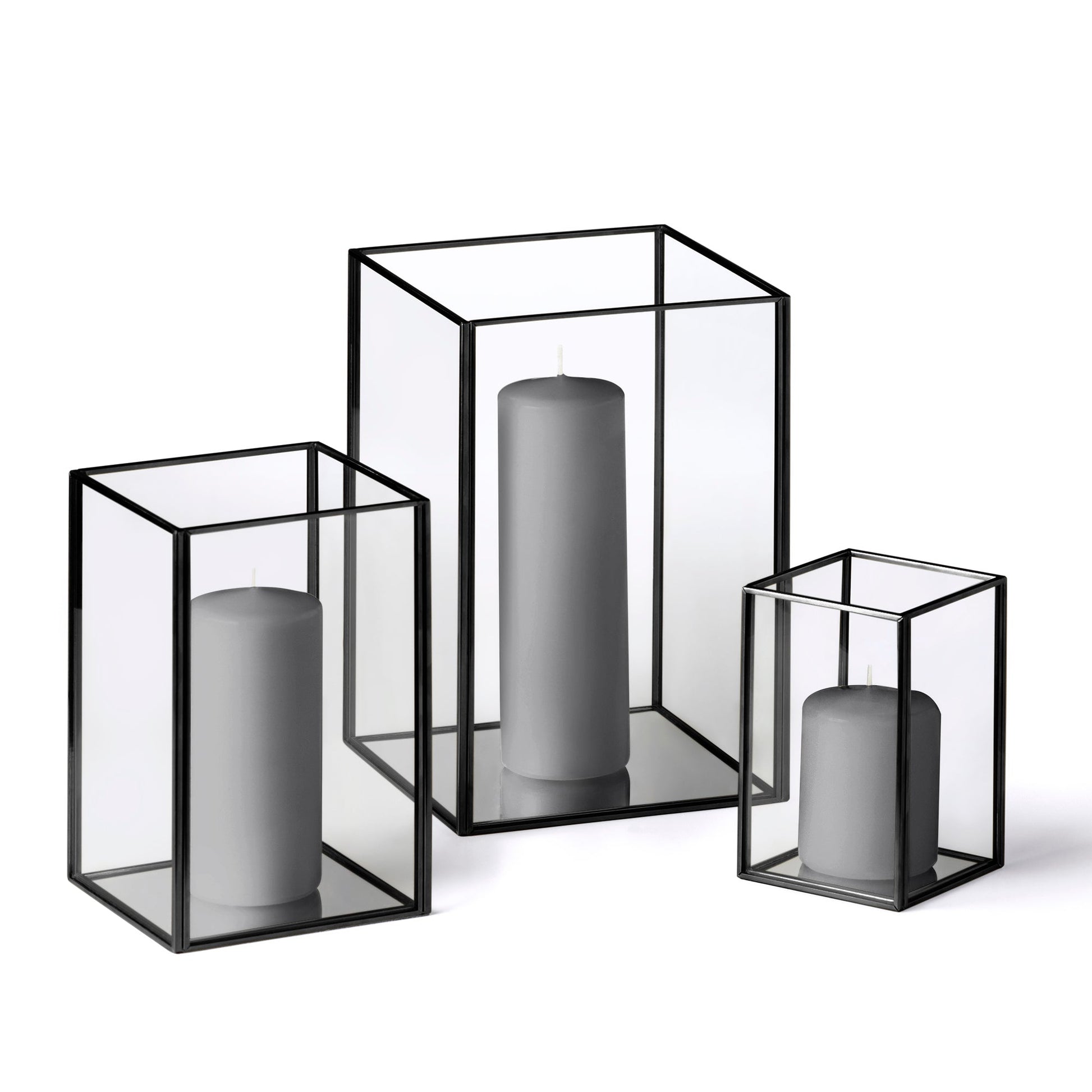 36 Slim Pillar Candles and Black Luxus Lanterns - Home Decor image 32