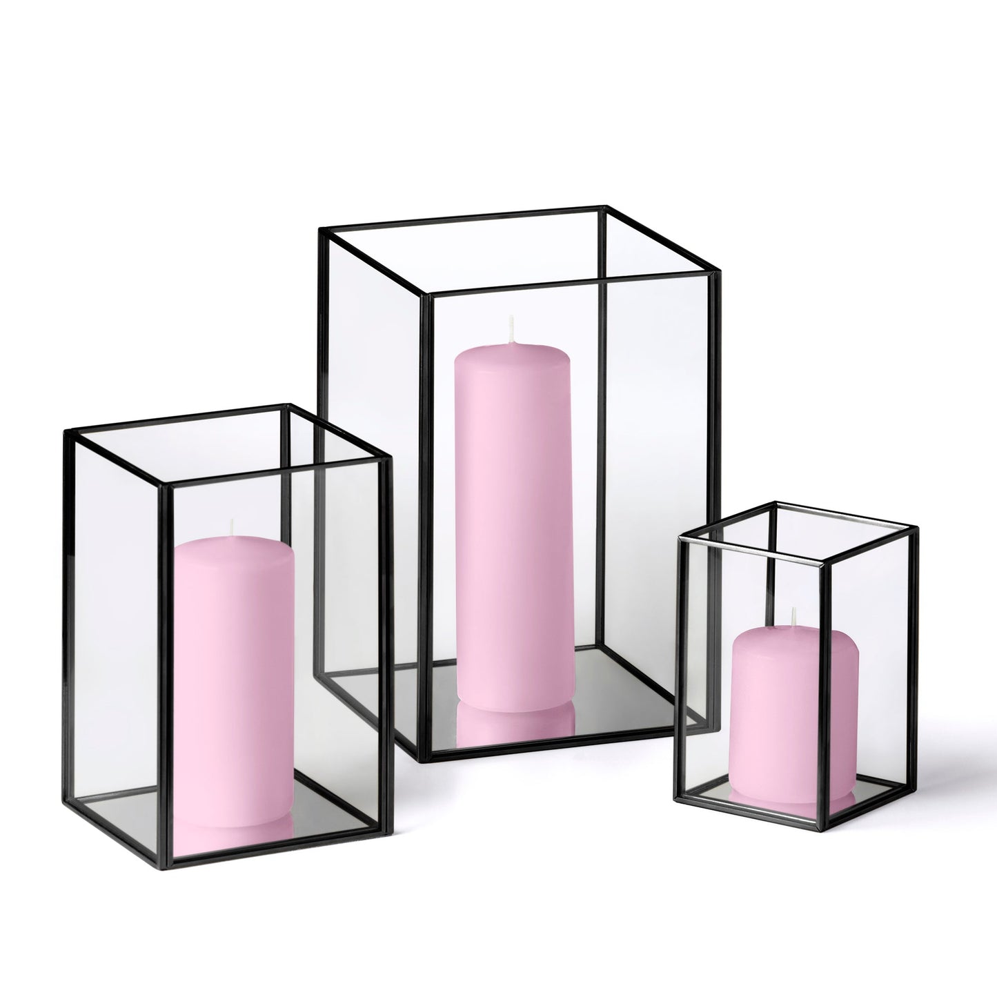 36 Slim Pillar Candles and Black Luxus Lanterns - Home Decor image 34