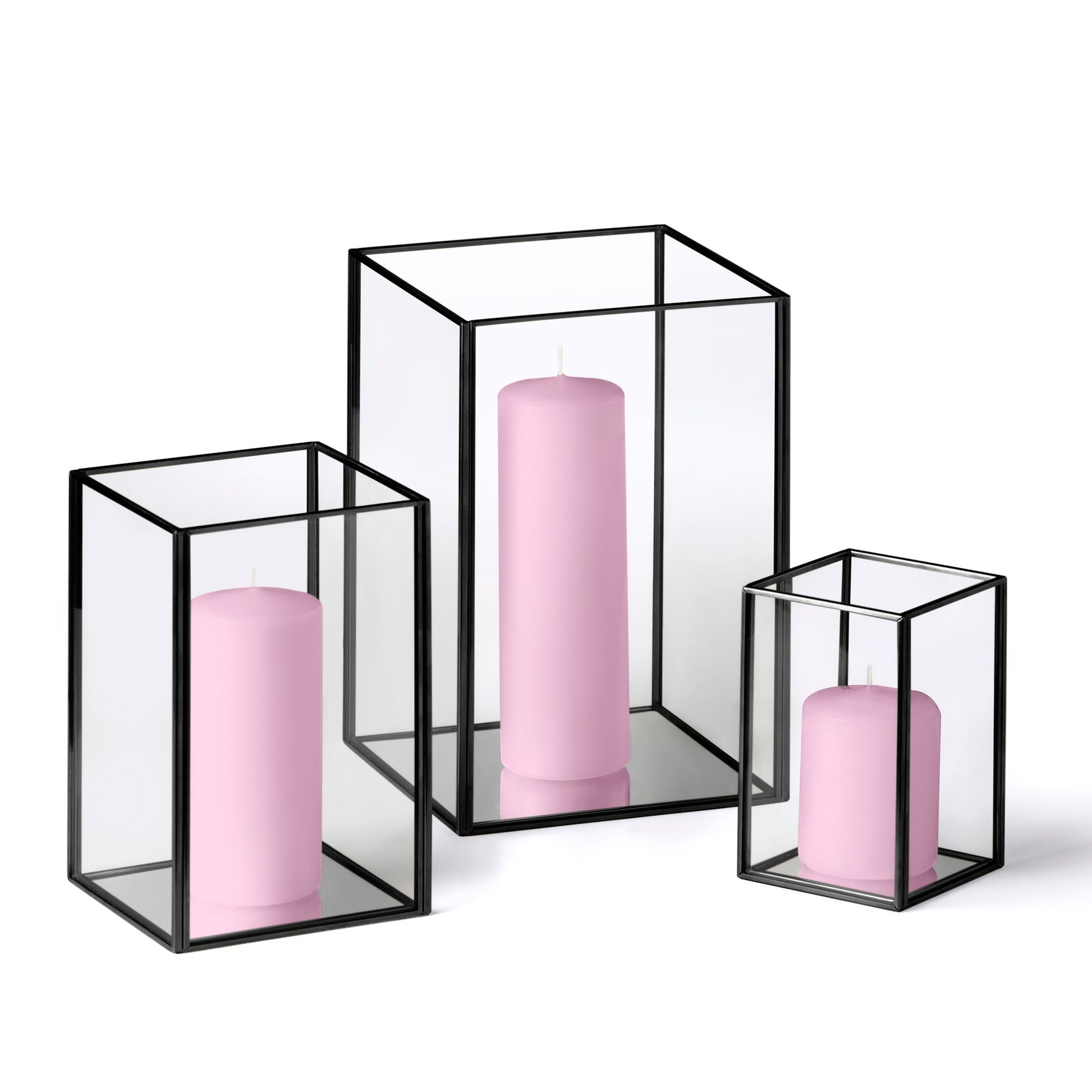 36 Slim Pillar Candles and Black Luxus Lanterns - Home Decor image 34