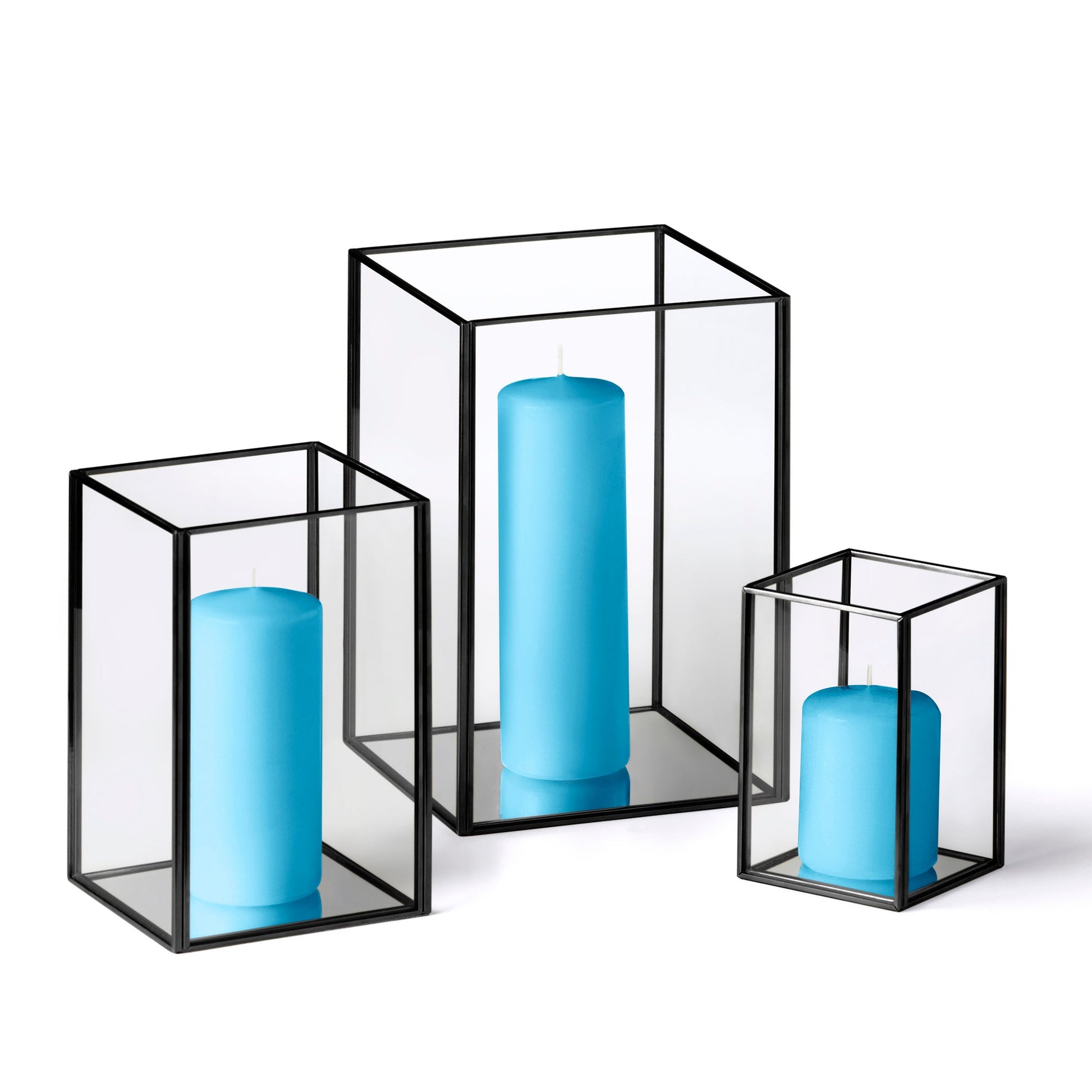 36 Slim Pillar Candles and Black Luxus Lanterns - Home Decor image 37