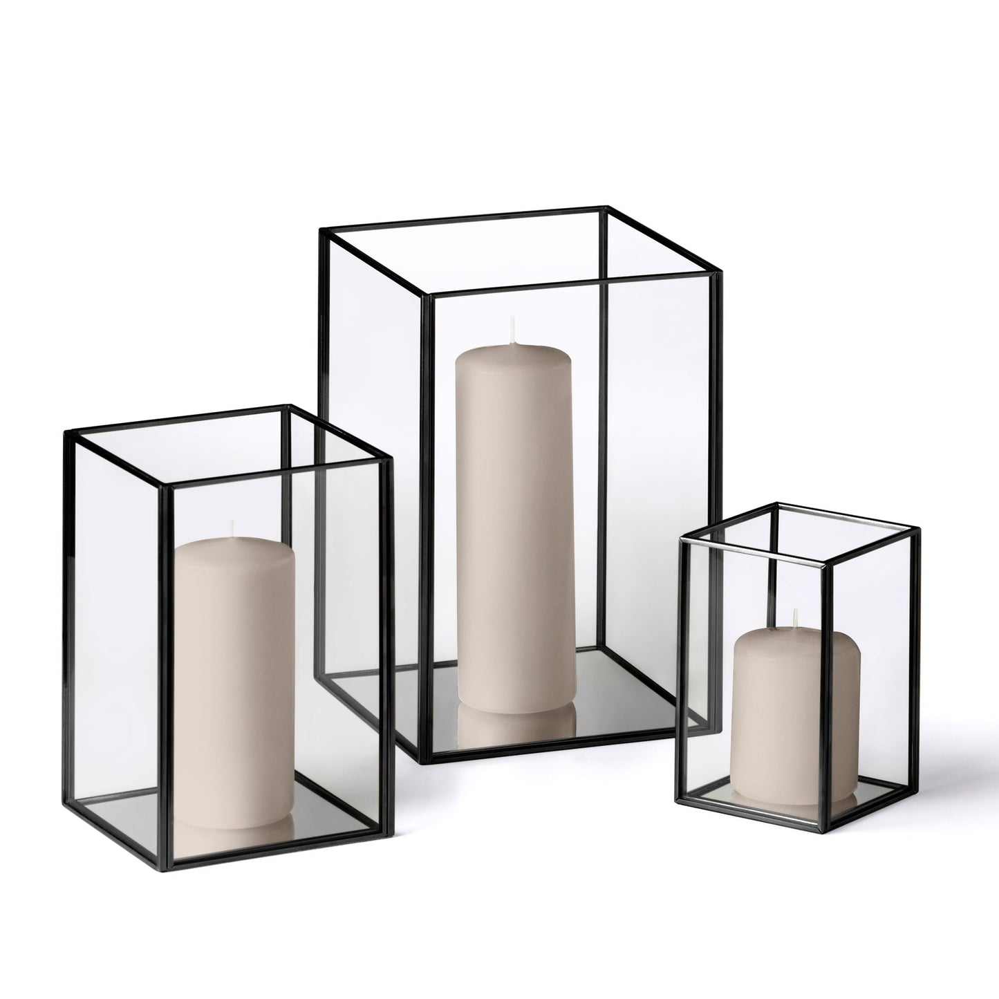 36 Slim Pillar Candles and Black Luxus Lanterns - Home Decor image 39