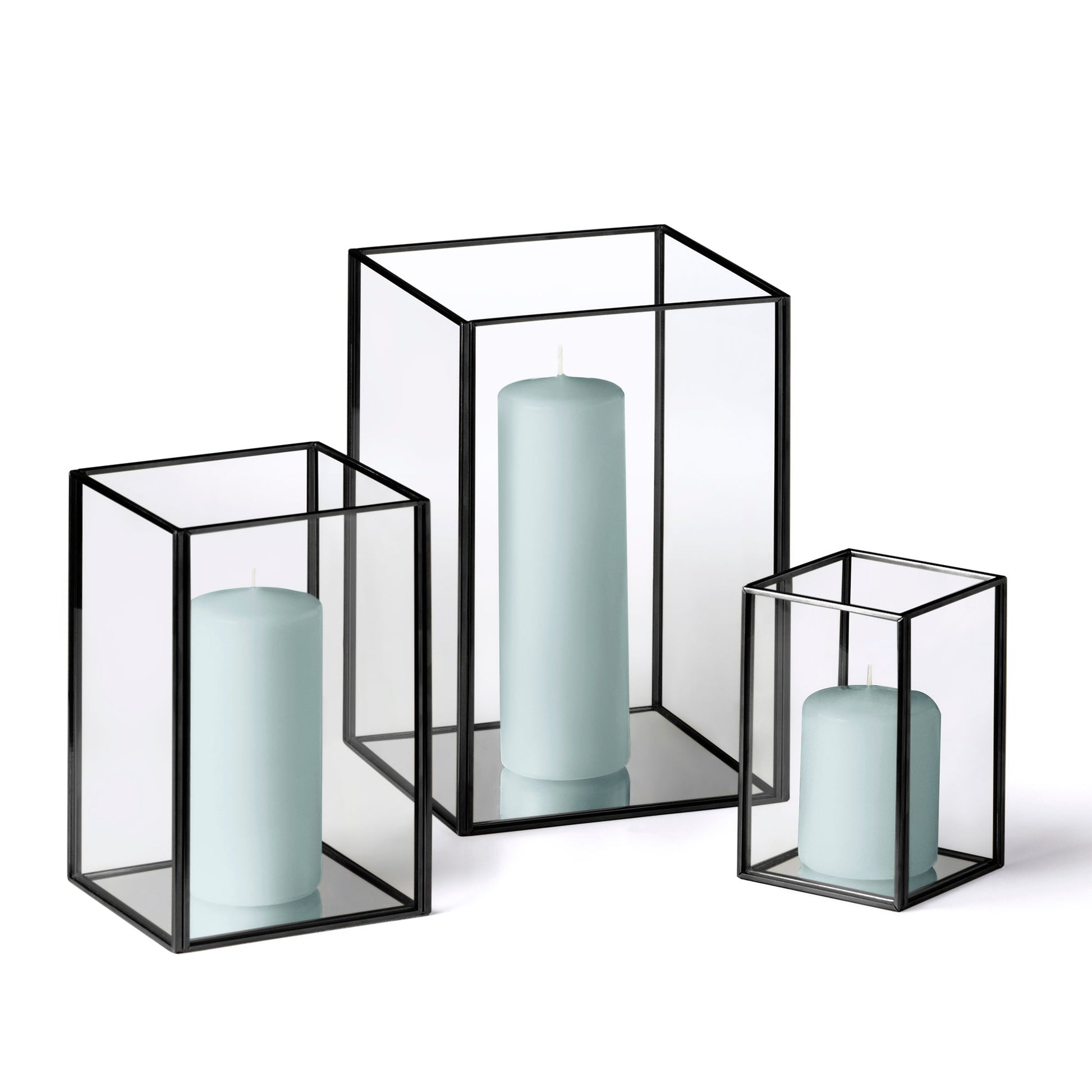 36 Slim Pillar Candles and Black Luxus Lanterns - Home Decor image 41
