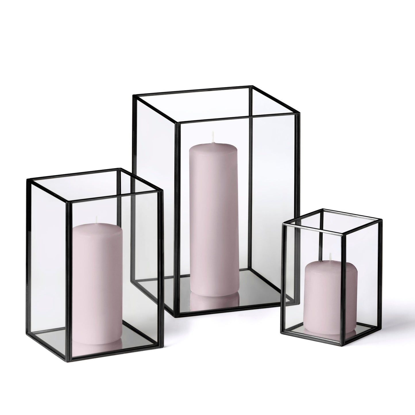 36 Slim Pillar Candles and Black Luxus Lanterns - Home Decor image 44