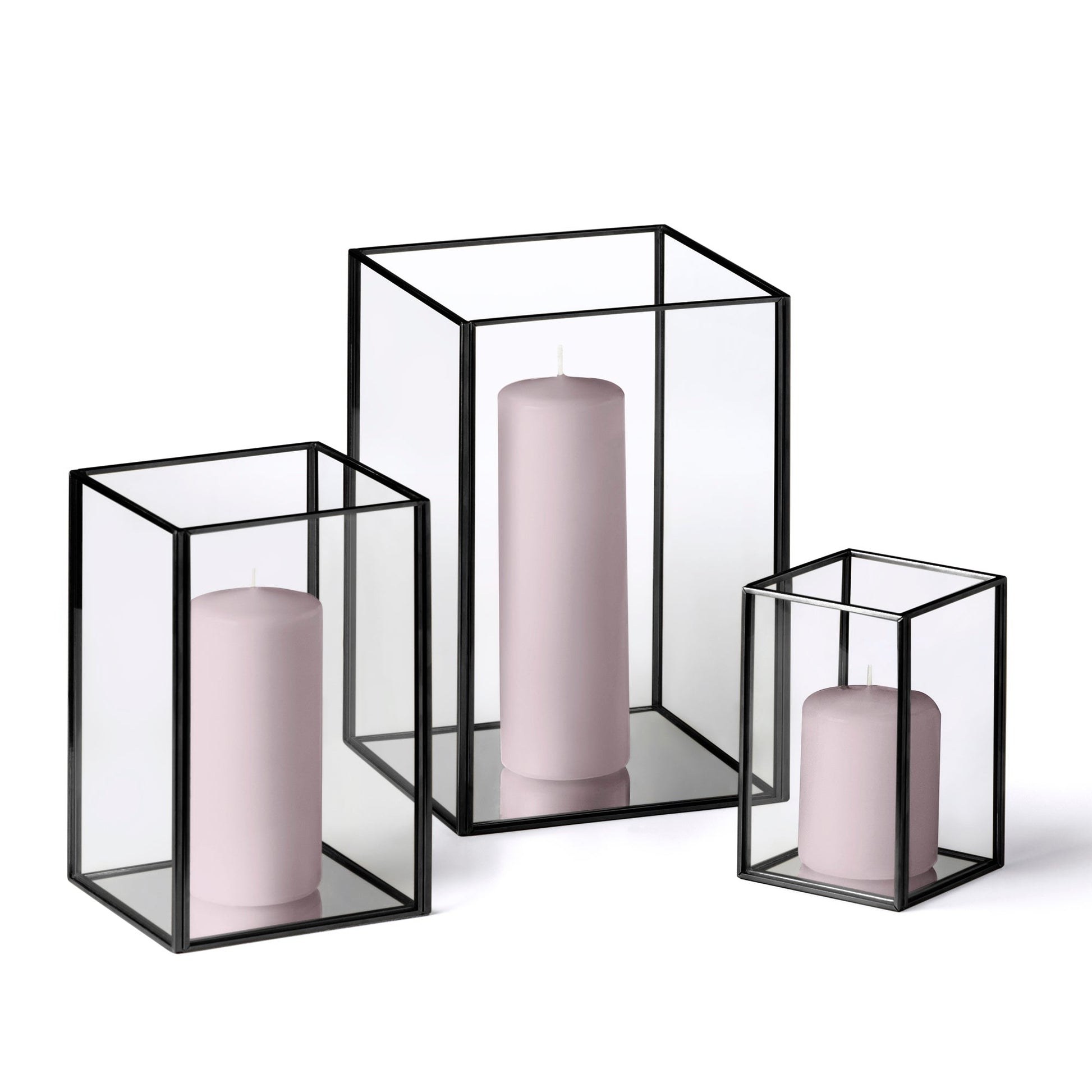 36 Slim Pillar Candles and Black Luxus Lanterns - Home Decor image 44