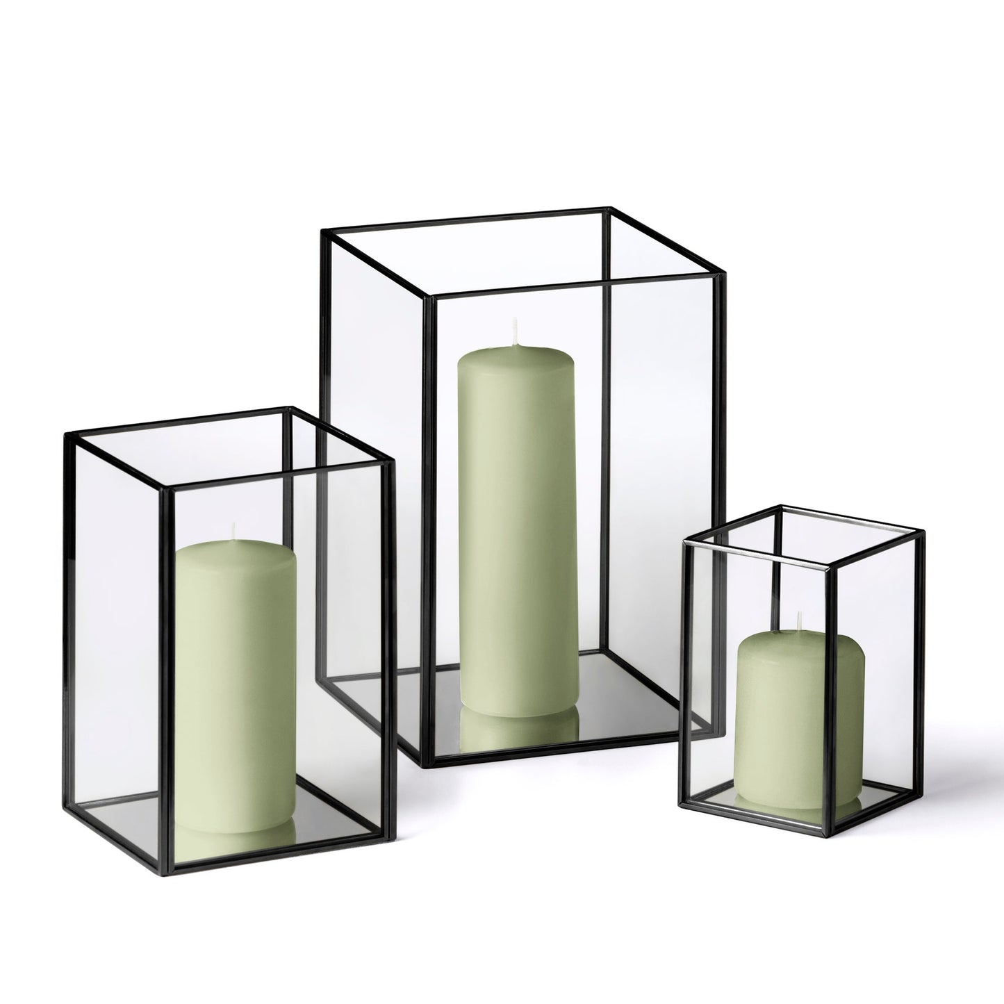36 Slim Pillar Candles and Black Luxus Lanterns - Home Decor image 45