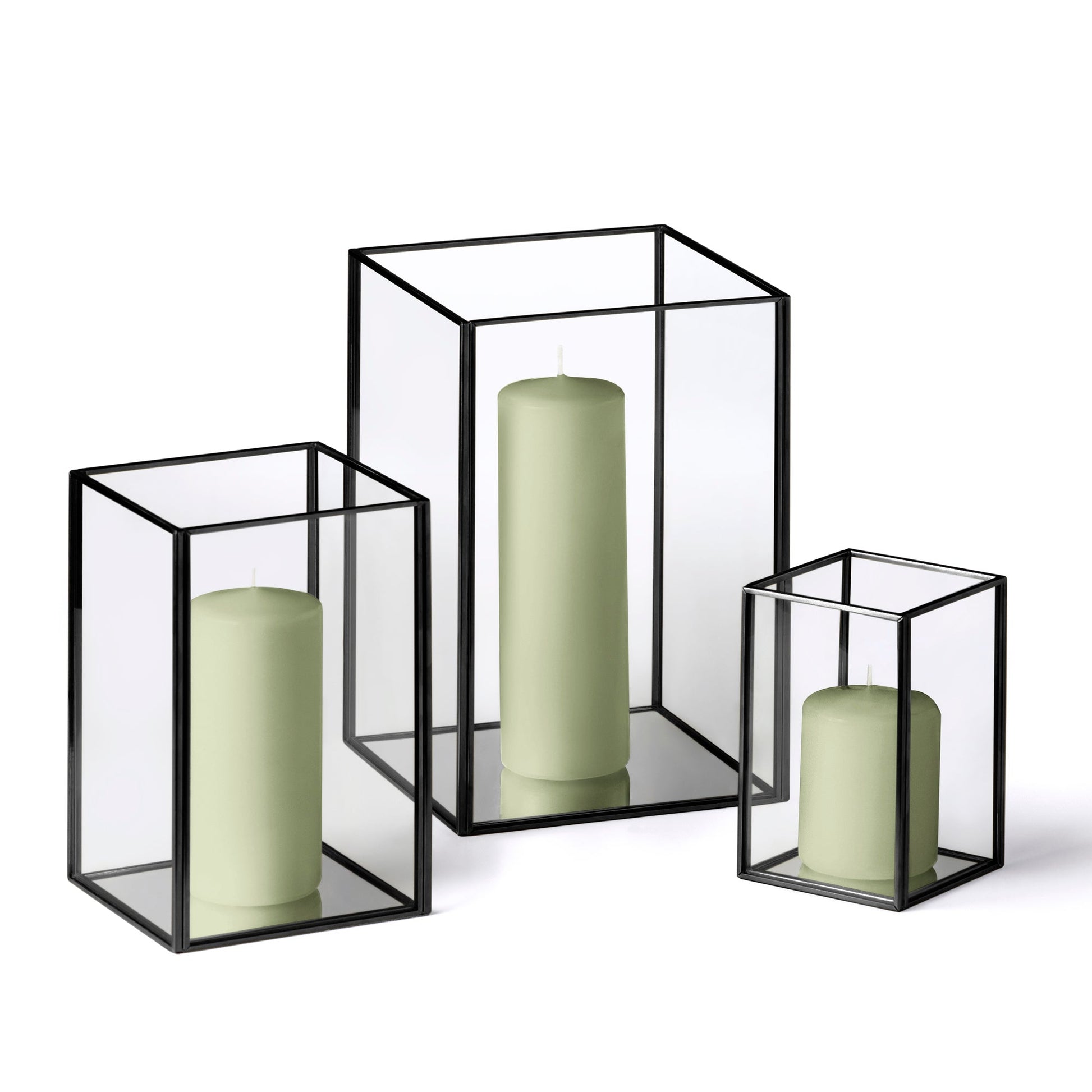 36 Slim Pillar Candles and Black Luxus Lanterns - Home Decor image 45