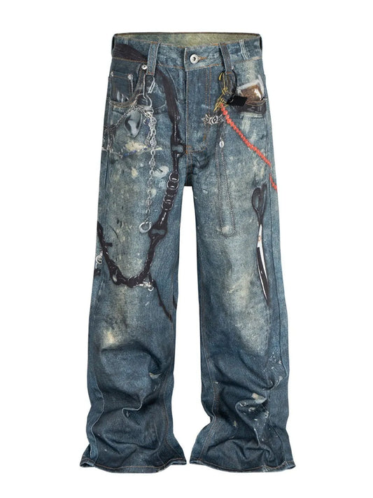 Men's Wide Leg Jeans - Misc image 1