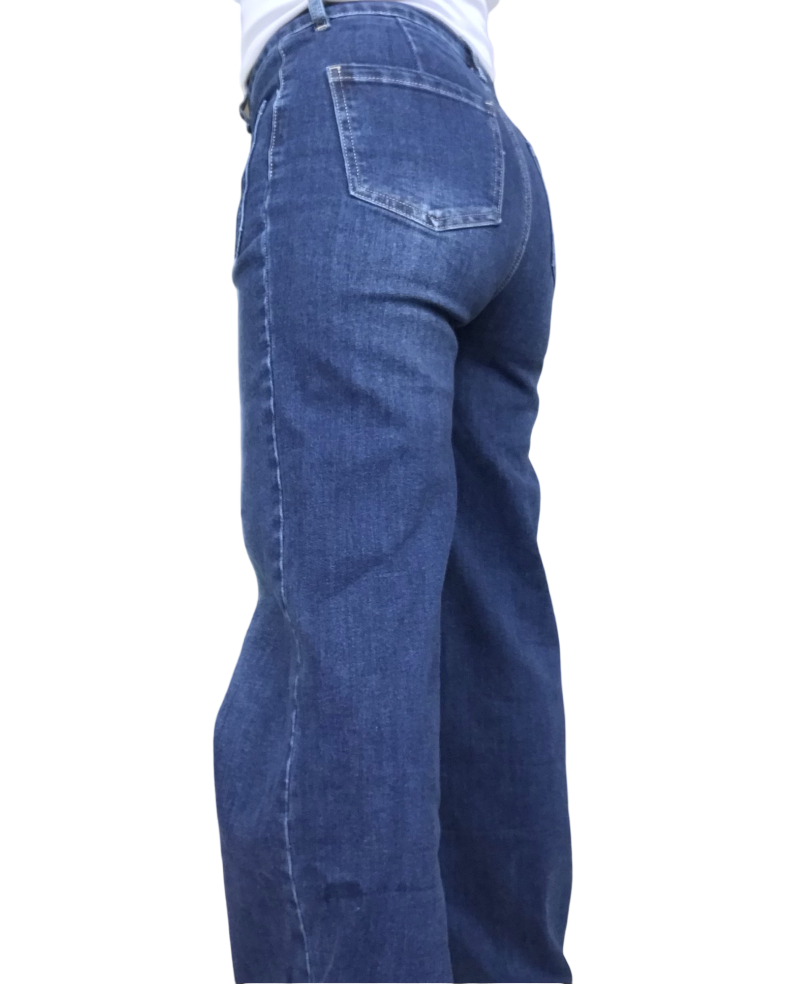 Jeans foncé palazzo, poches appliquées devant - Misc image 3