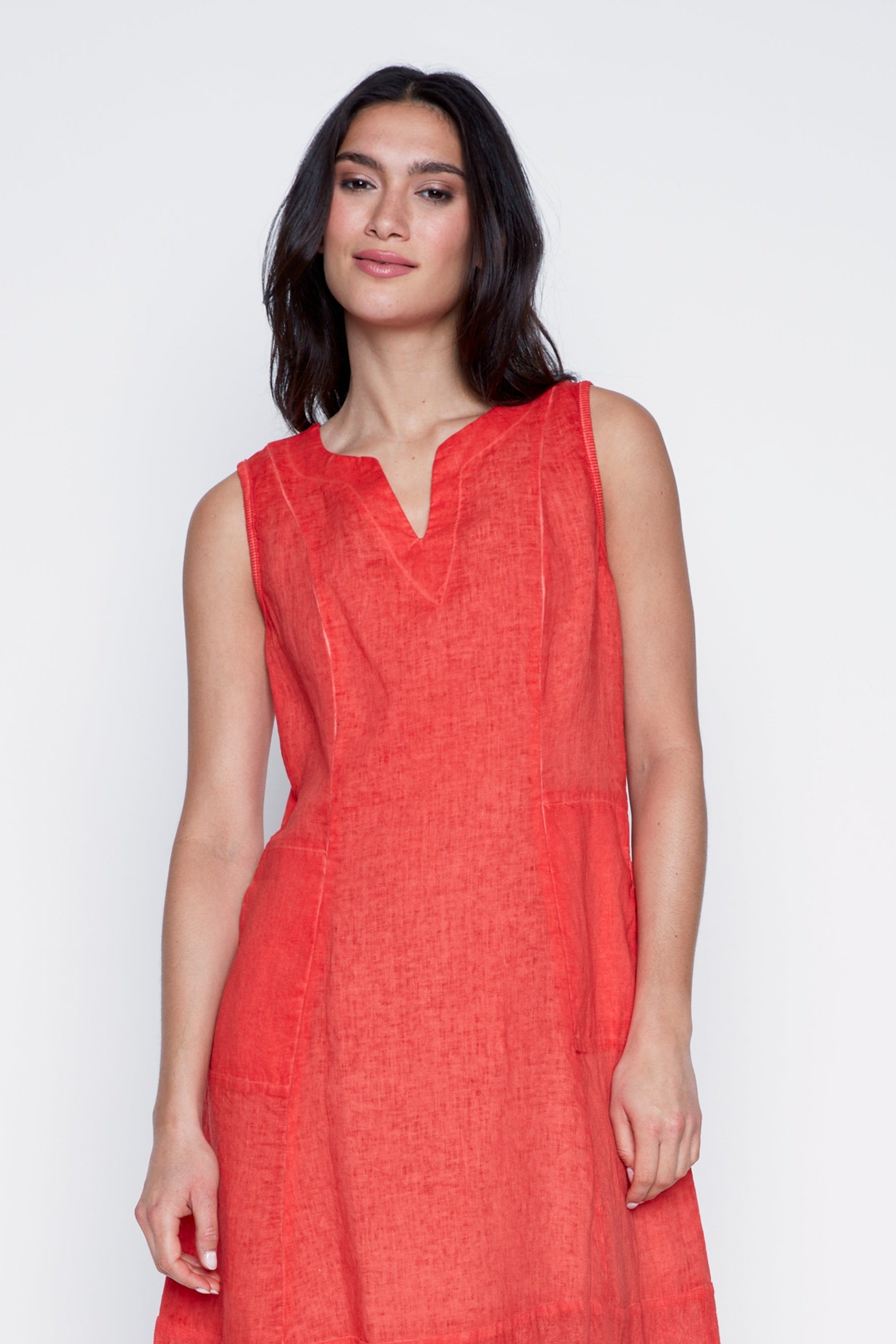 Patch pockets linen dress - Misc image 5
