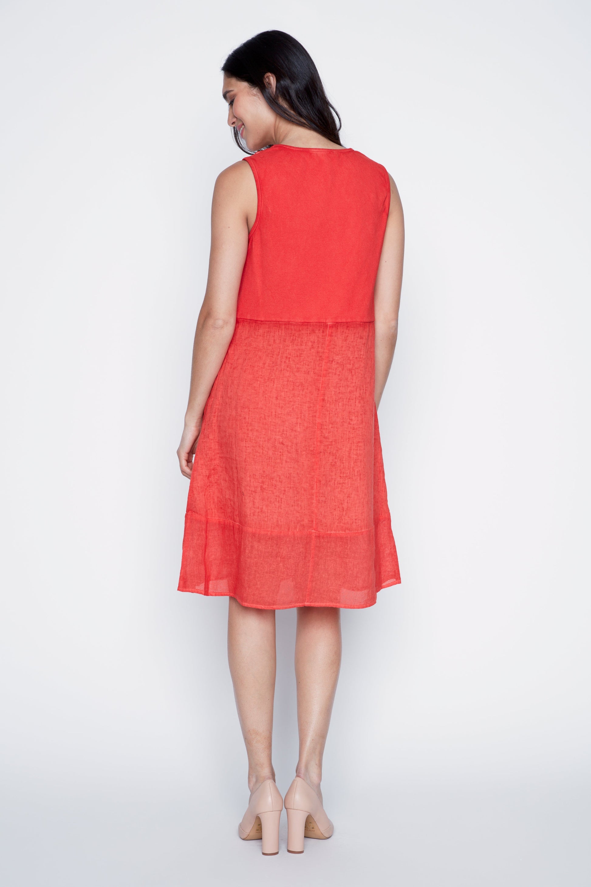 Patch pockets linen dress - Misc image 7
