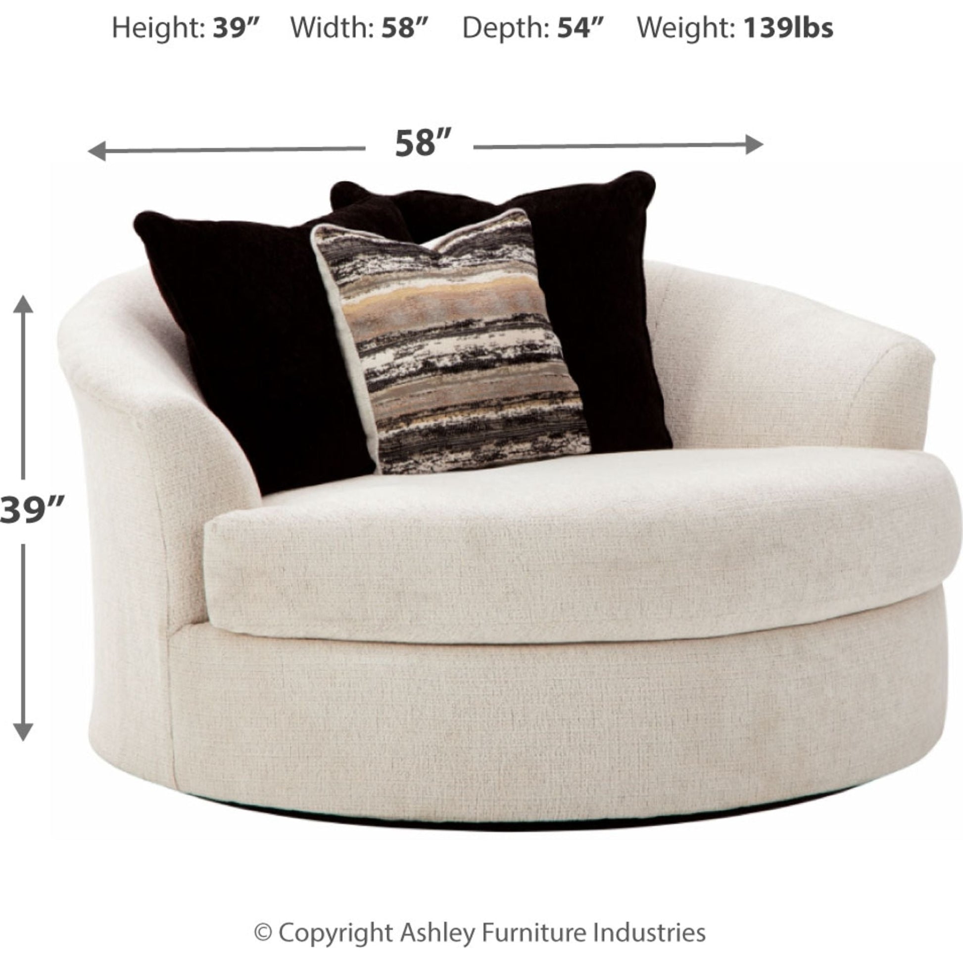 Cambri-Exclusive Oversize Swivel Accent Chair - Misc image 7