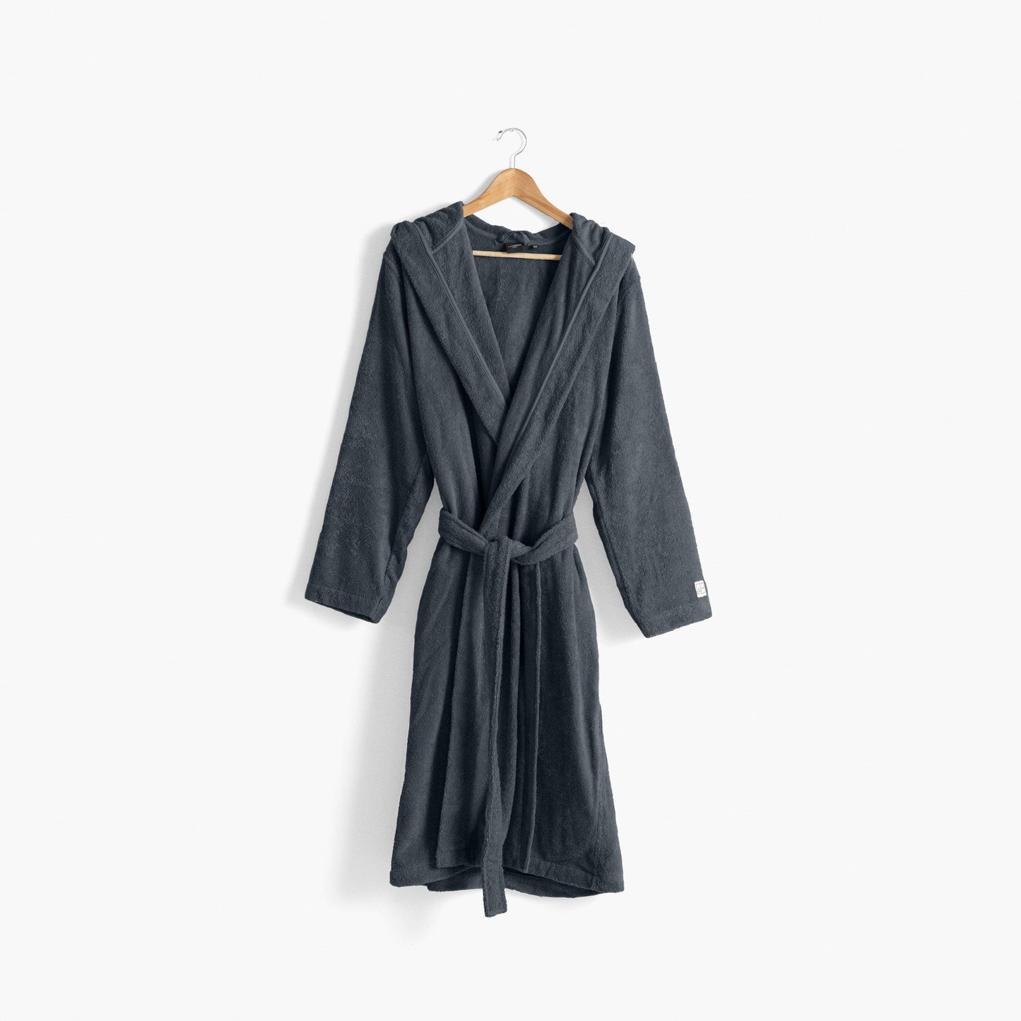 Osmose Men's Charcoal Hooded Cotton Bathrobe - Kitchen & Dining image 1