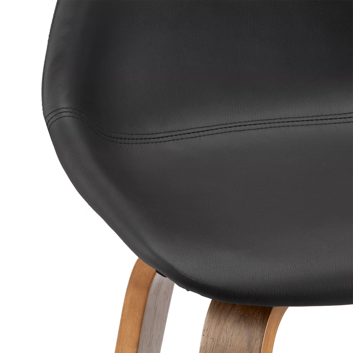 Faux Leather and Walnut Wood Bar Stool - Misc image 7