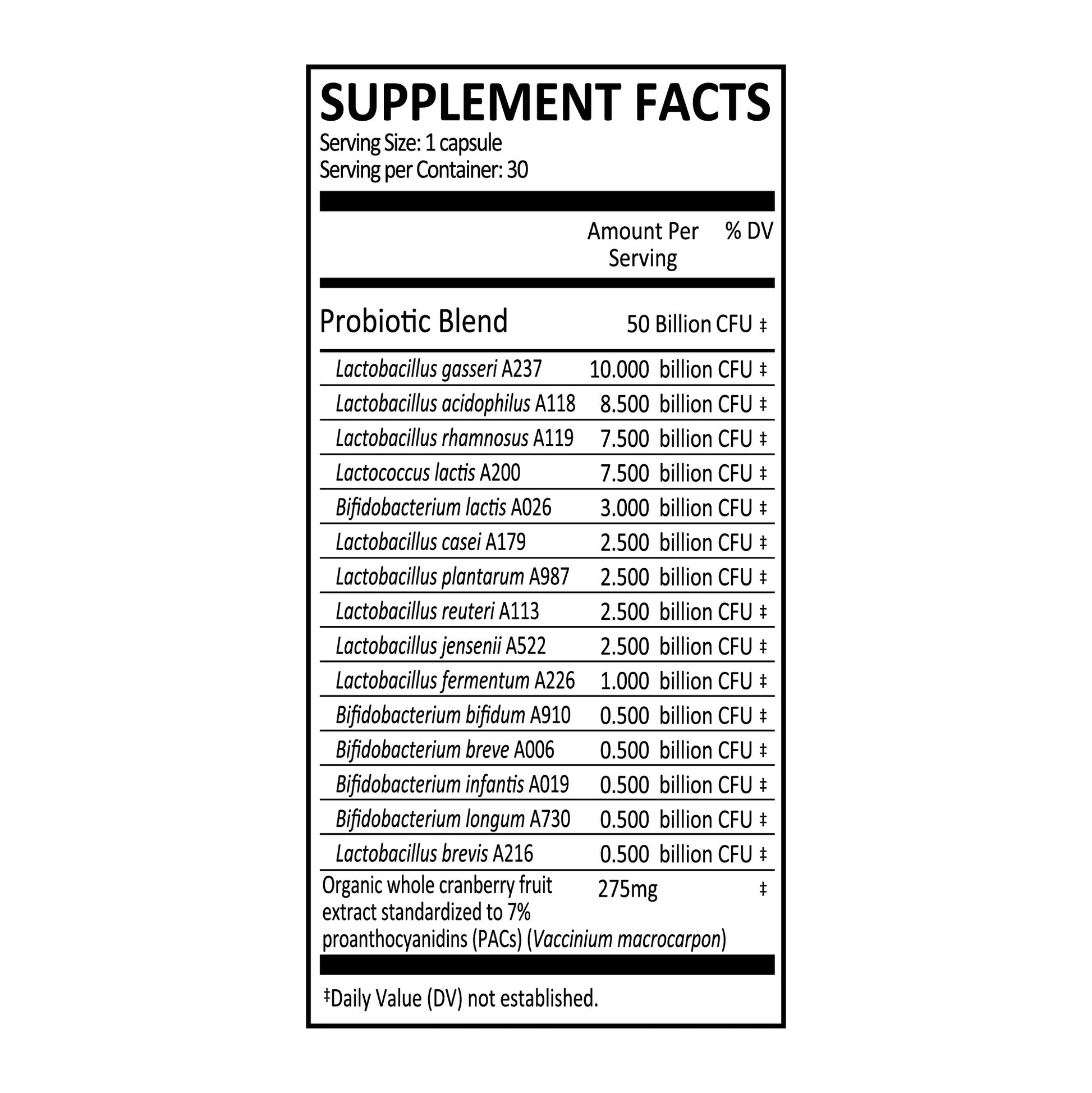 UTI preventing probiotic | 50 billion - Misc image 2
