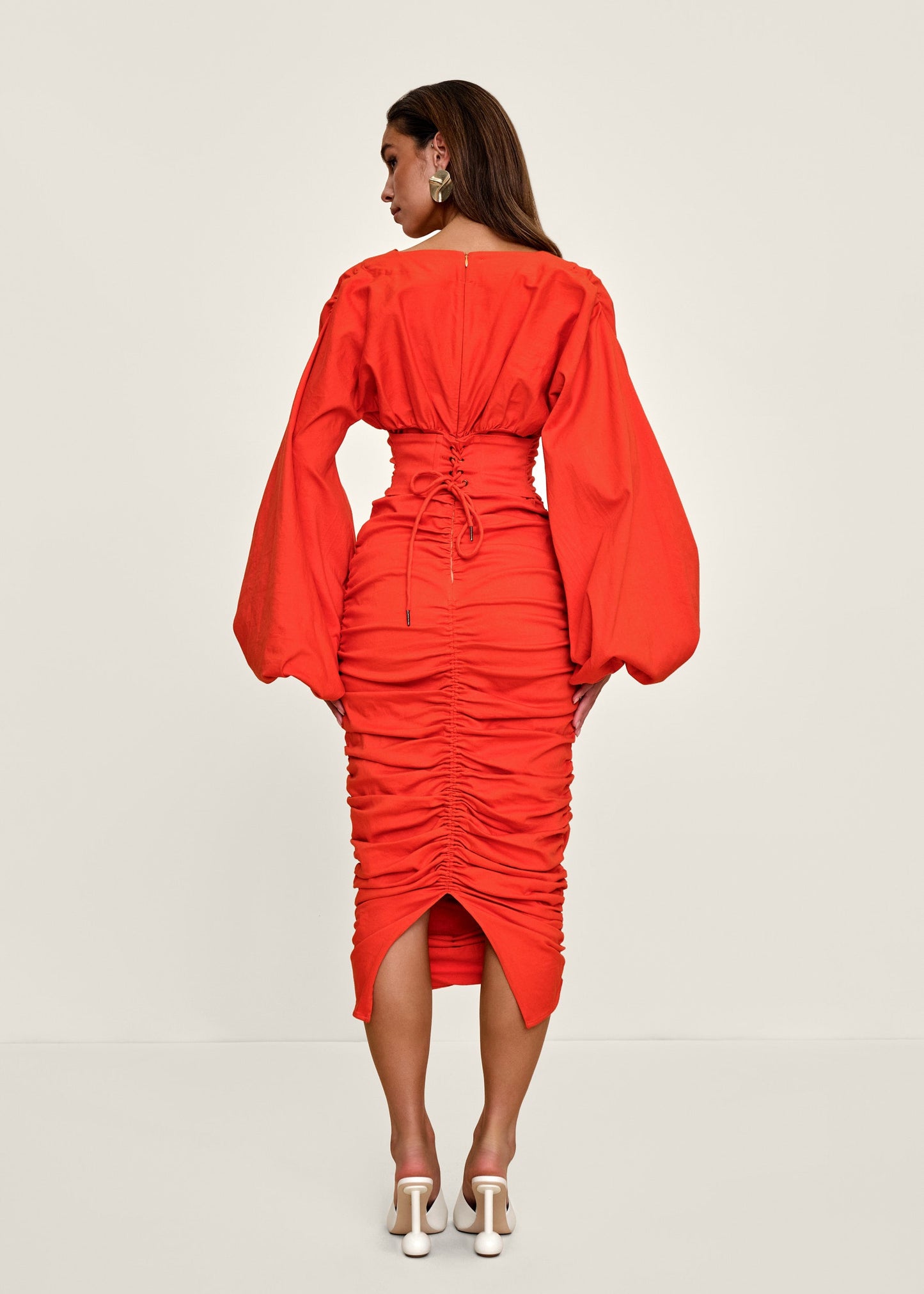 ANIDA DRESS - RED CORAL - Apparel image 6