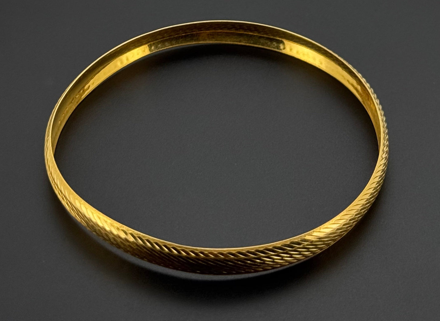 21K Solid Gold Fancy Bangles BG291 - Jewelry image 1