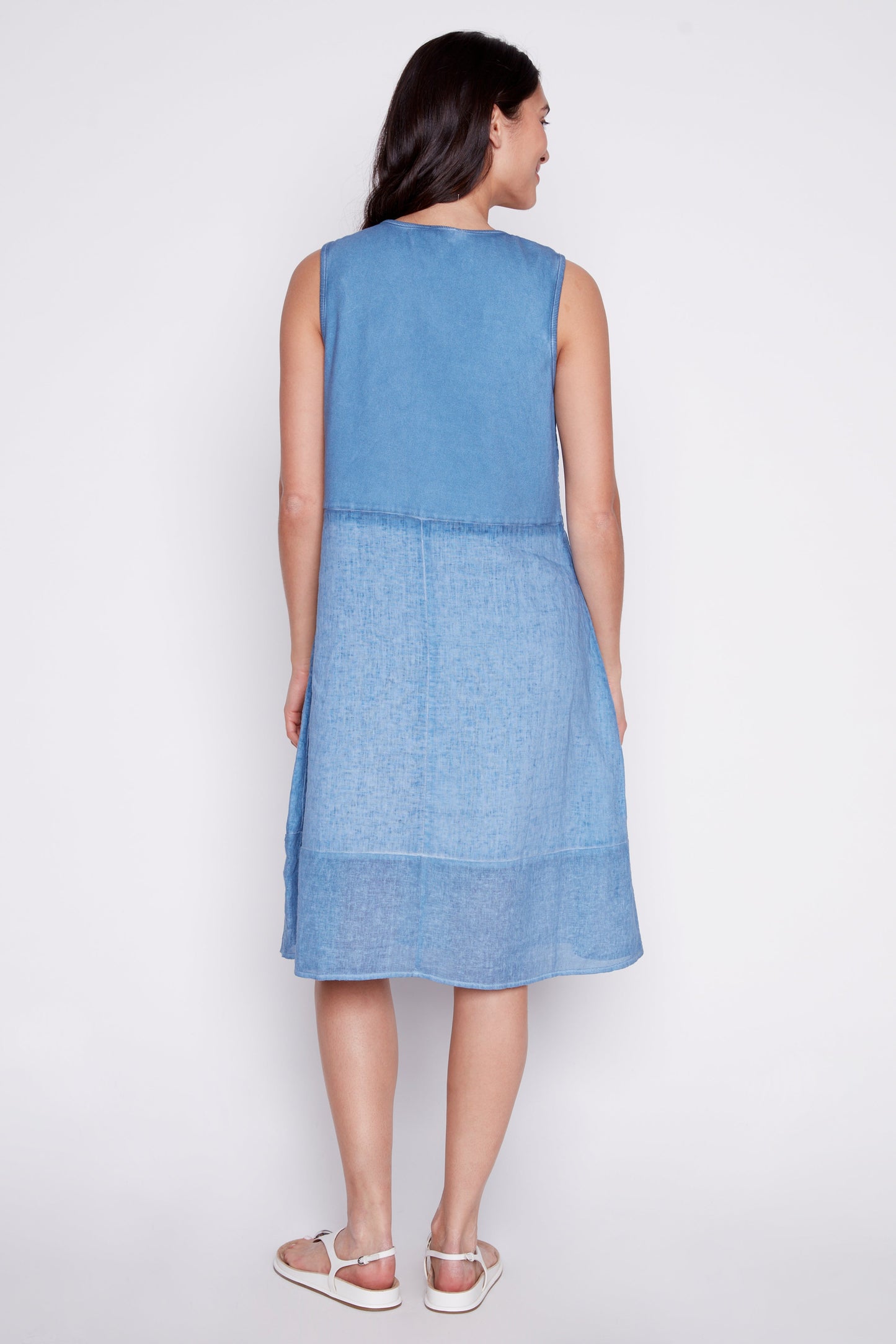 Patch pockets linen dress - Misc image 3