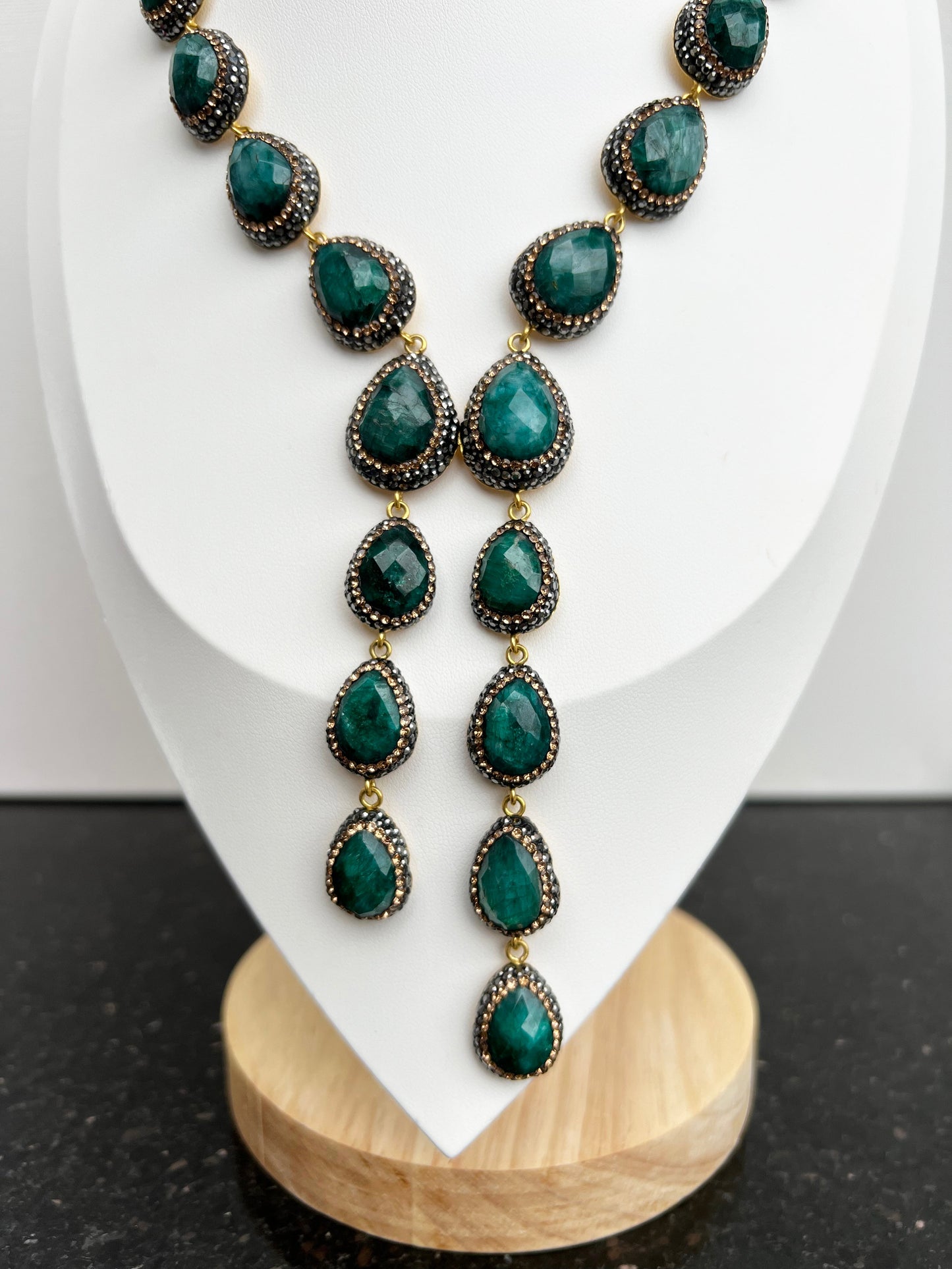Turkish Emerald Majesty Jewelry Set with Semi-Precious Gems - Jewelry image 4
