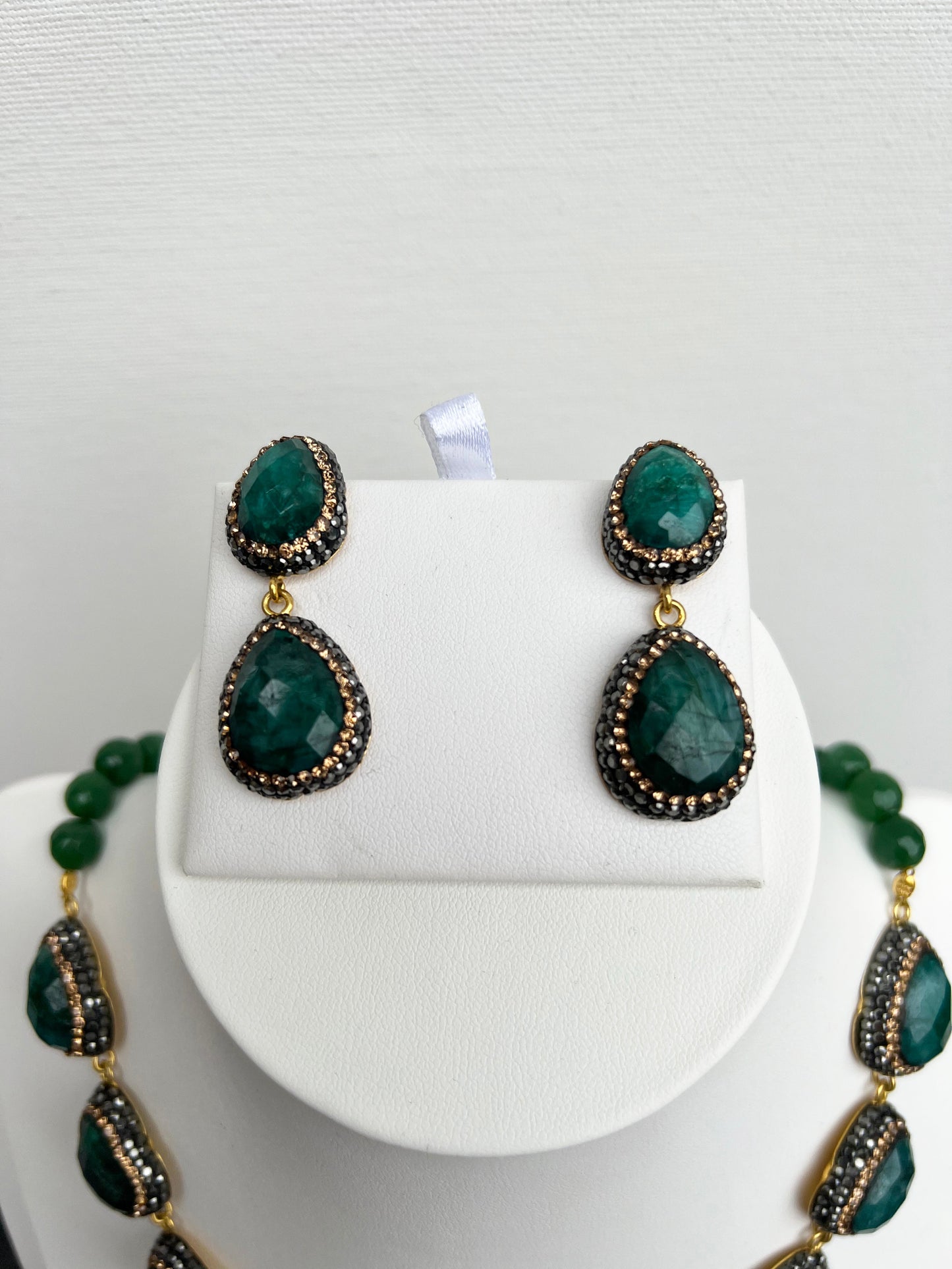 Turkish Emerald Majesty Jewelry Set with Semi-Precious Gems - Jewelry image 3