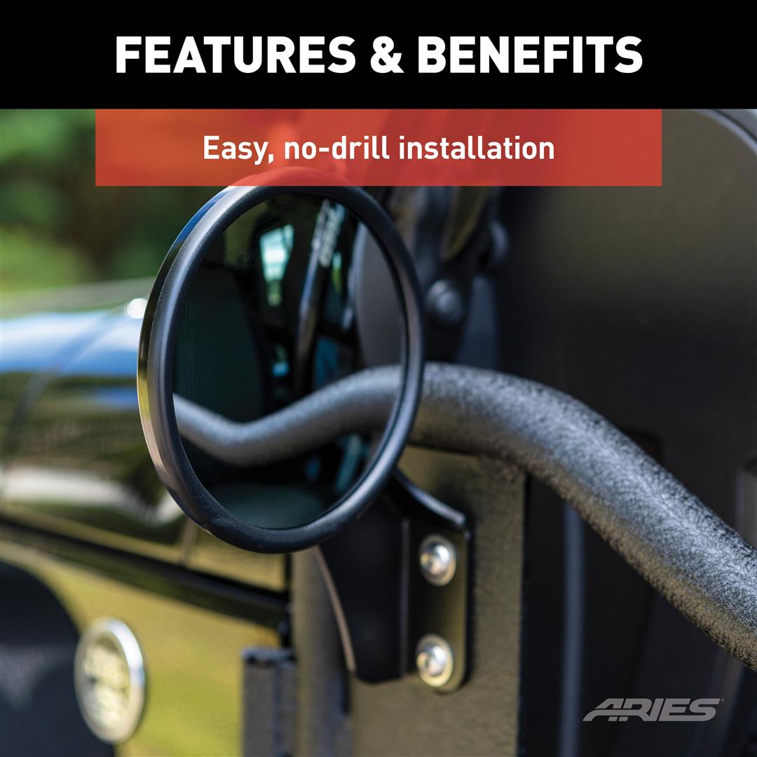 Aries - Trail Door Mirrors - JK/JL - Apparel image 7