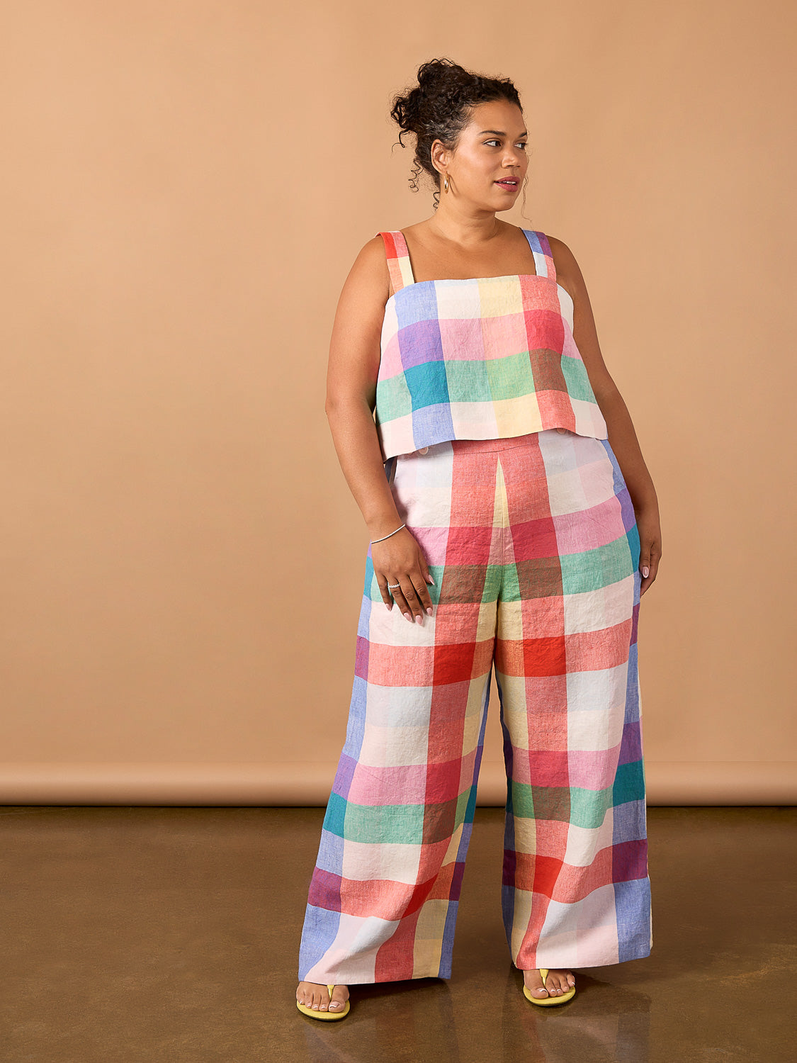 Josephine Set Kit | Rainbow Check European Linen - Misc image 2