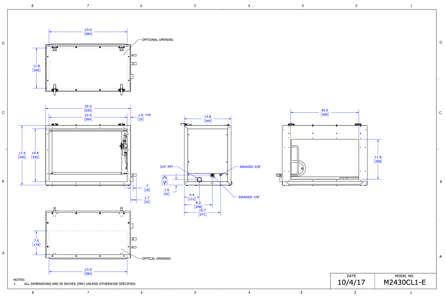 M2430CL1-E0C1 - Module, Refrigerant Coil (6 Row)*(AC/HP), E-Coated, A2L Compliant, TXV sold separately - Apparel image 3